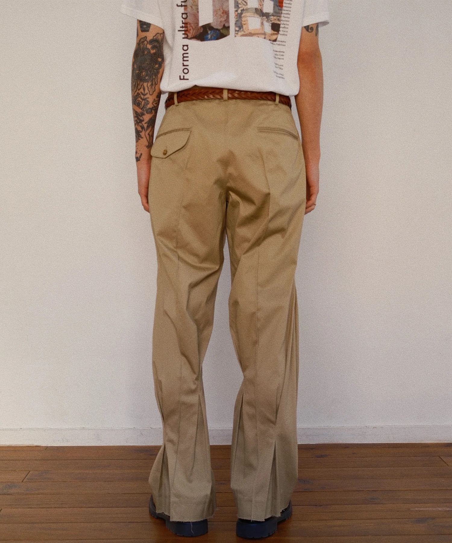 Pleated Chino Pants KHOKI