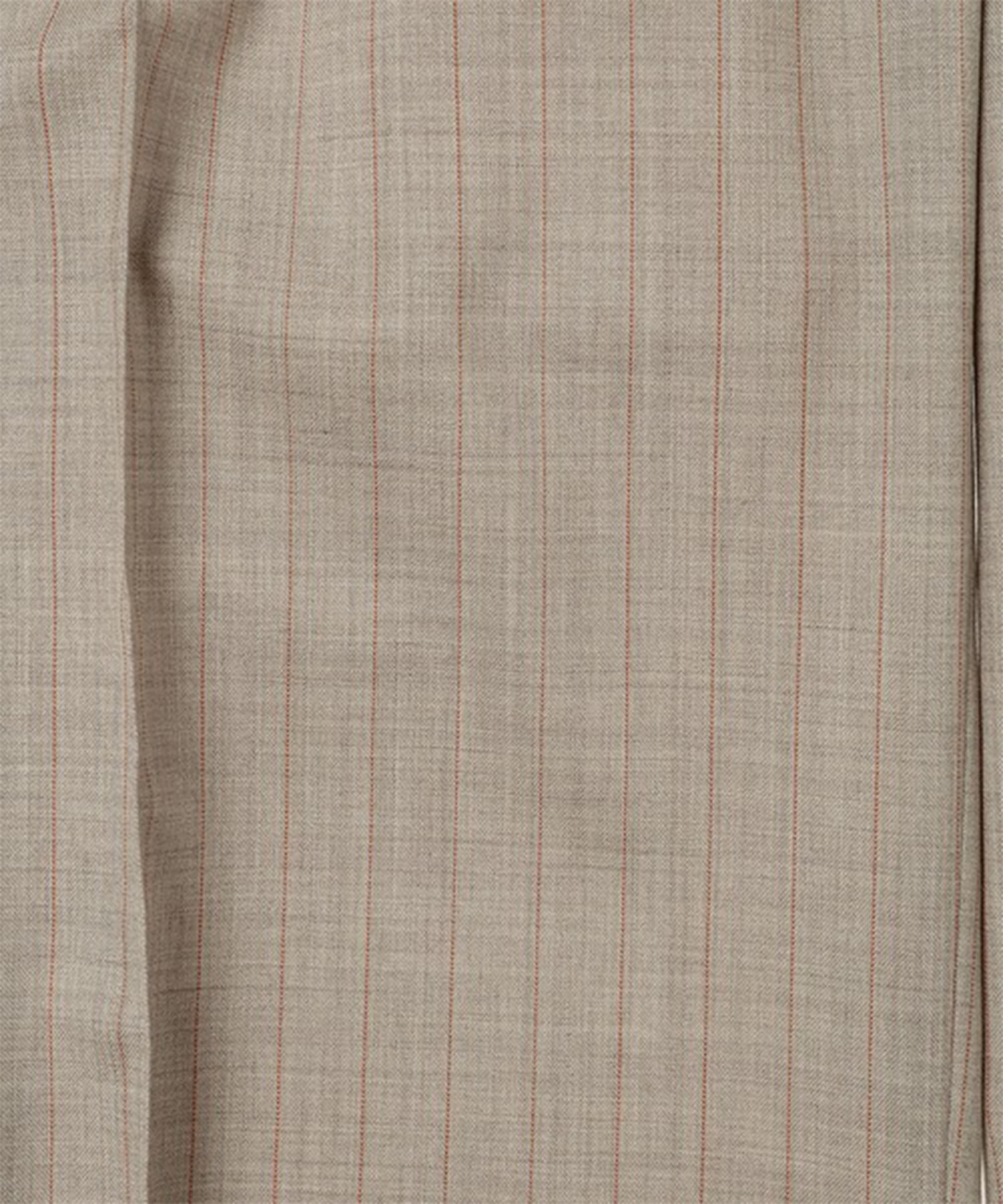 Pleated Stripe Summer Wool Pants KHOKI