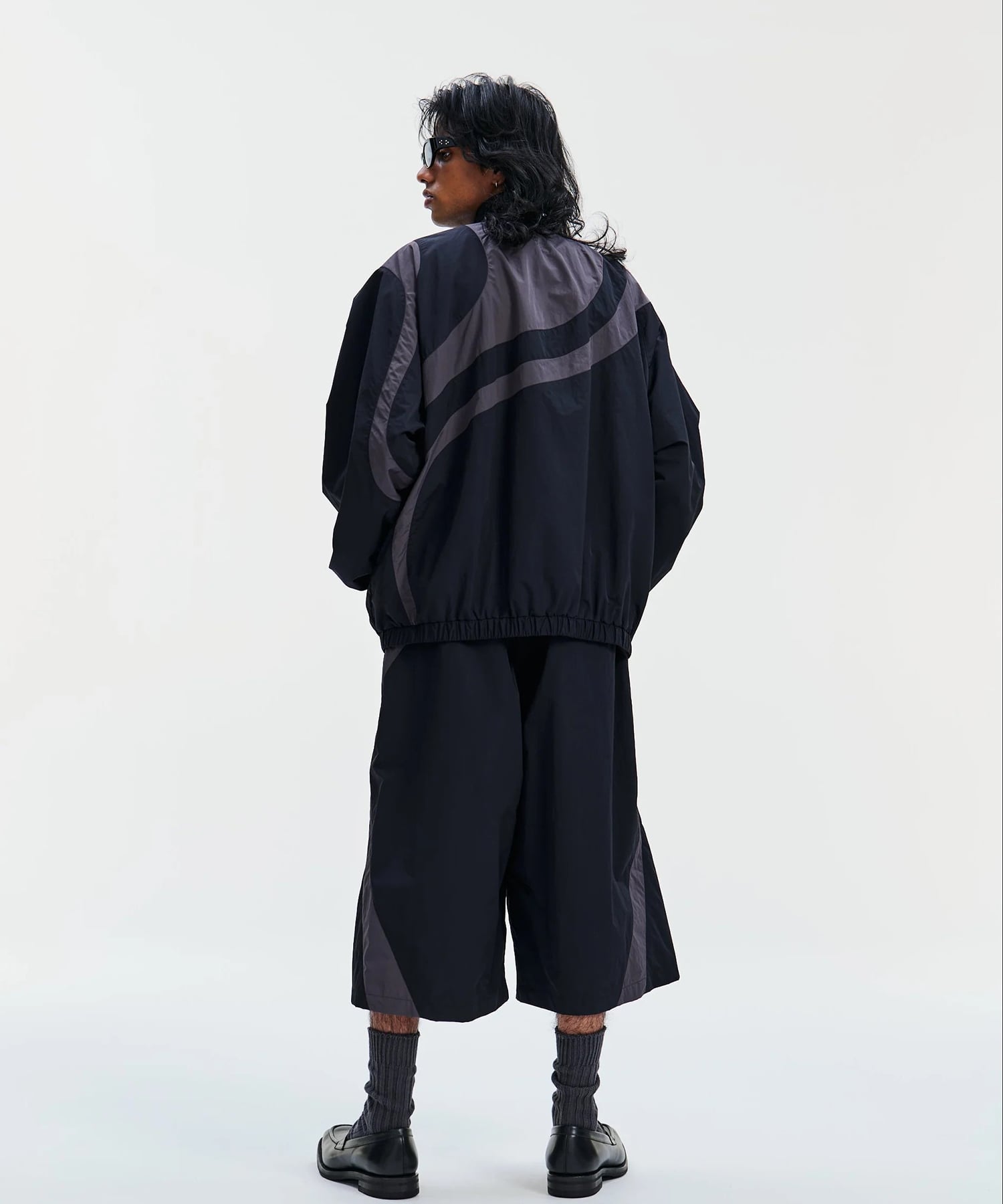 Nylon Paneling Shin Cut Wide Track Pants COOTIE PRODUCTIONS