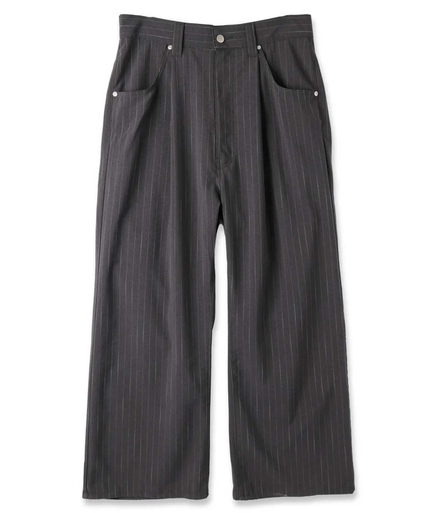 STRIPE WIDE ONE TUCK PANTS JieDa