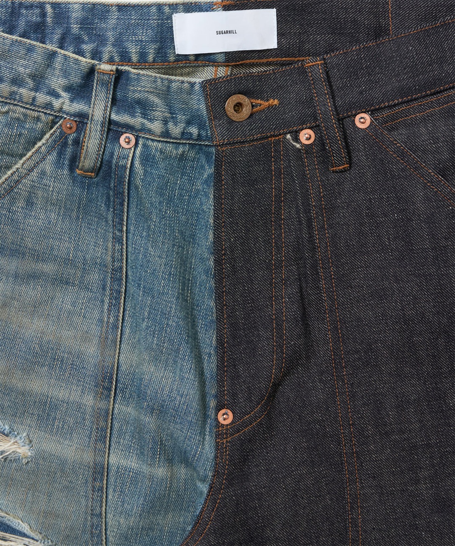 HALF AGED MODERN DENIM DOUBLE KNEE CUT SUGARHILL