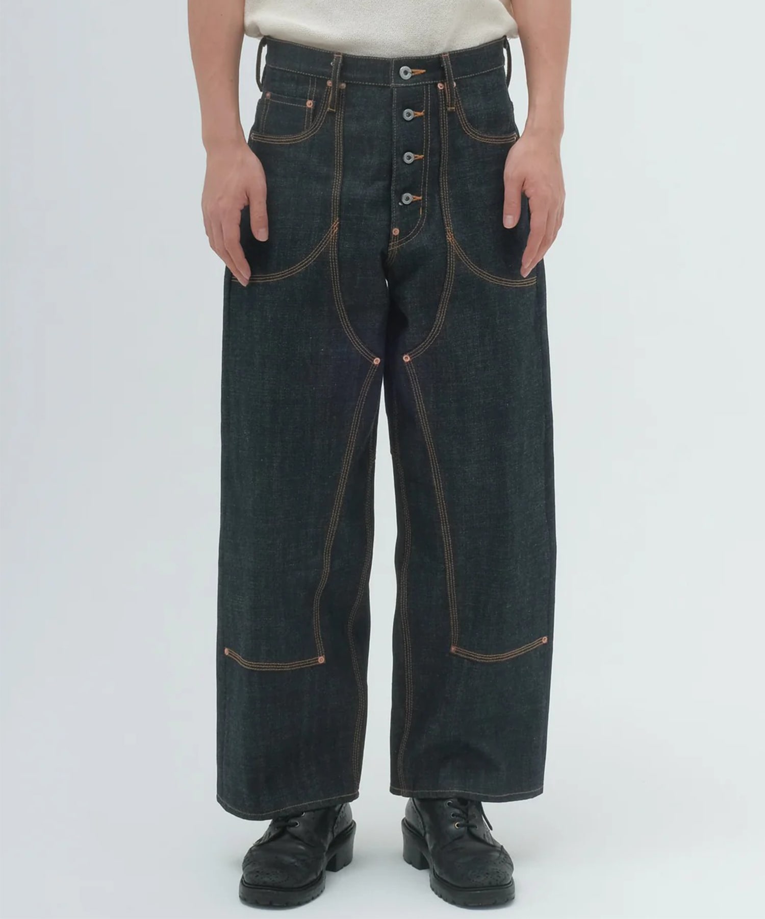 CLASSIC DENIM PANTS DOUBLE KNEE SUGARHILL