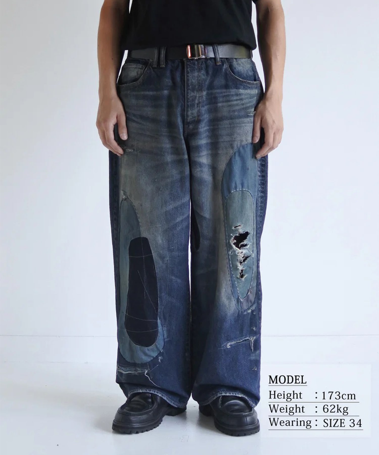 REMAKED WIDE 5P DENIM PANTS ANACHRONORM