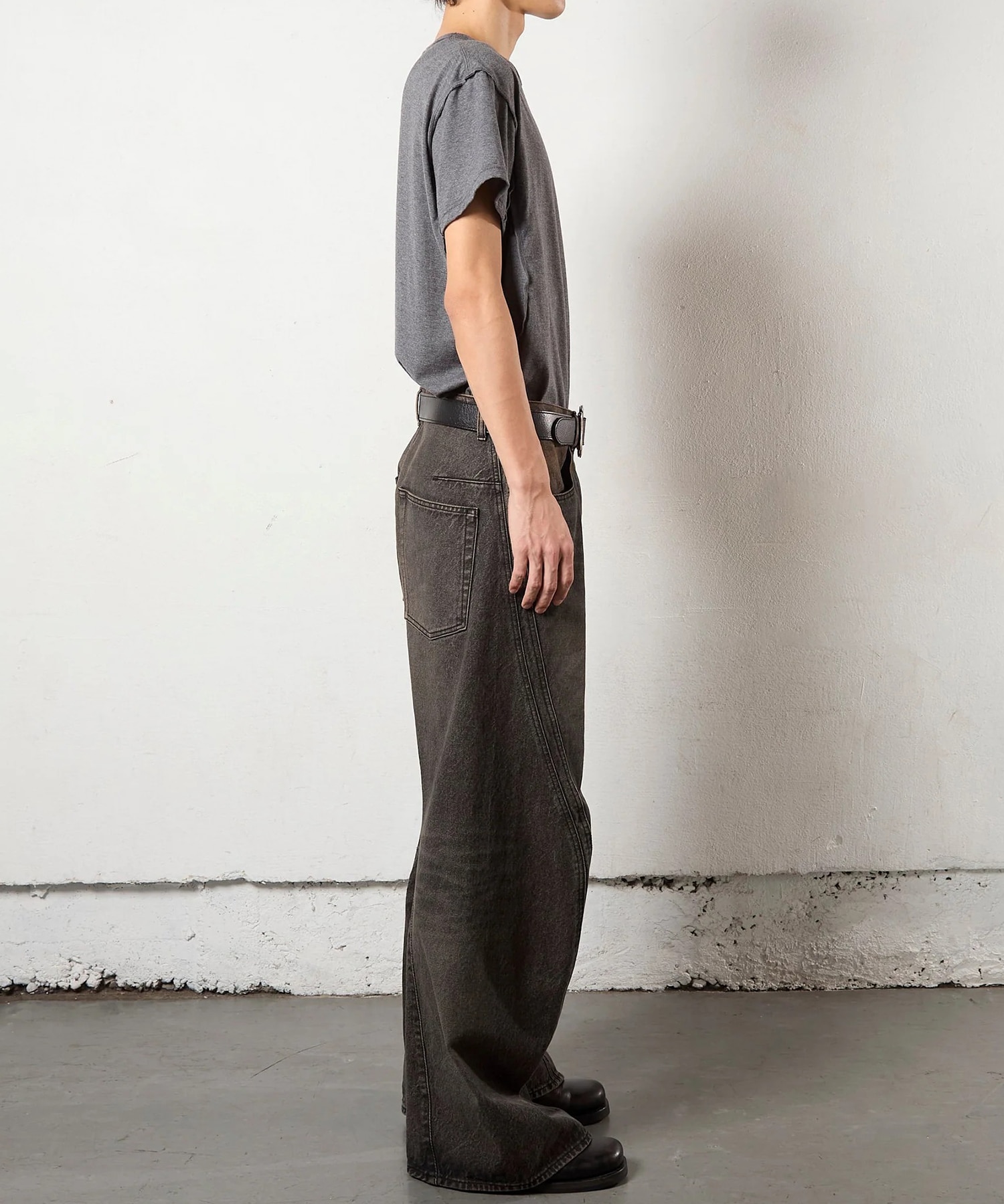 3D TWISTED WIDE LEG JEANS NVRFRGT