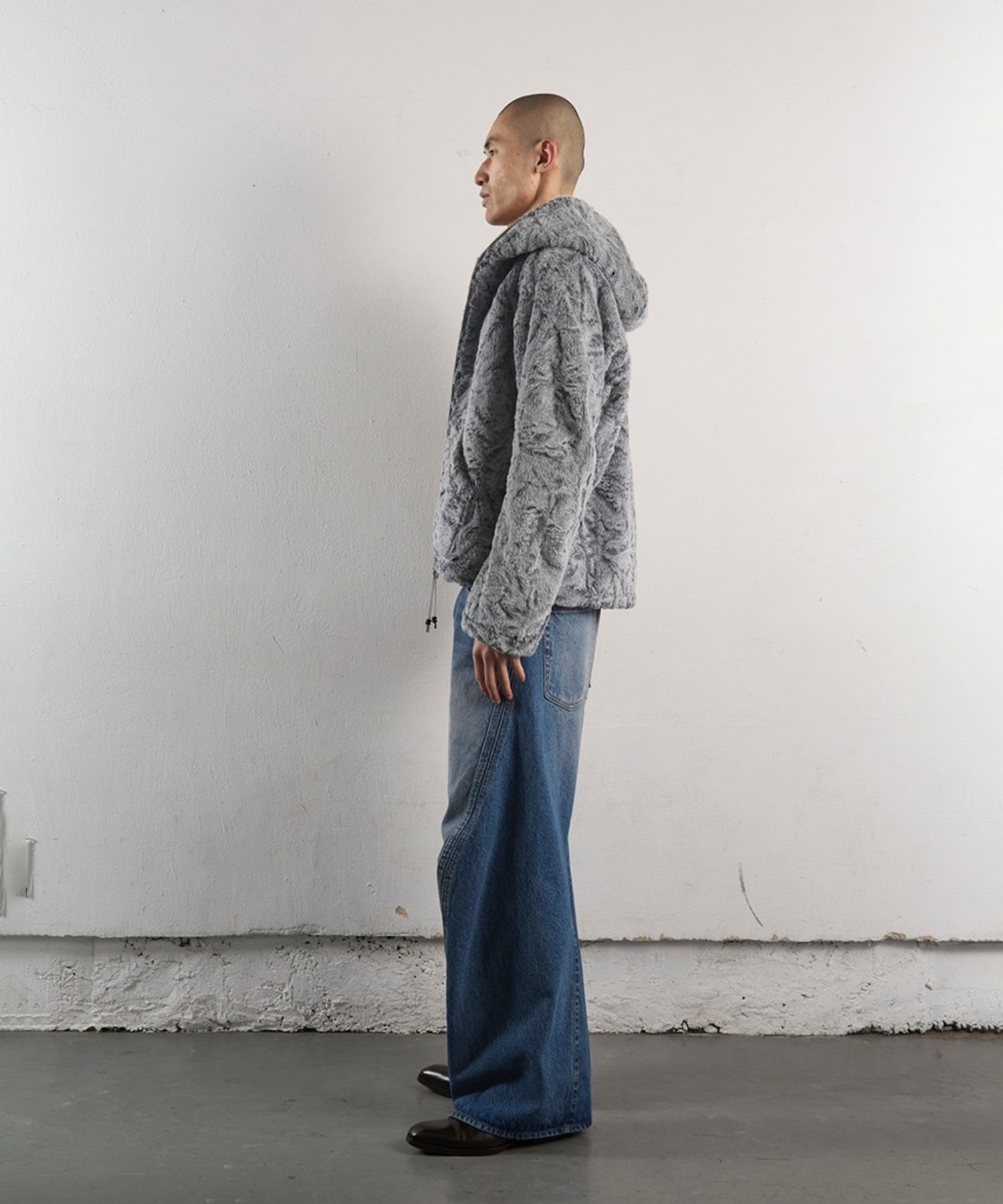 3D TWISTED WIDE LEG JEANS NVRFRGT