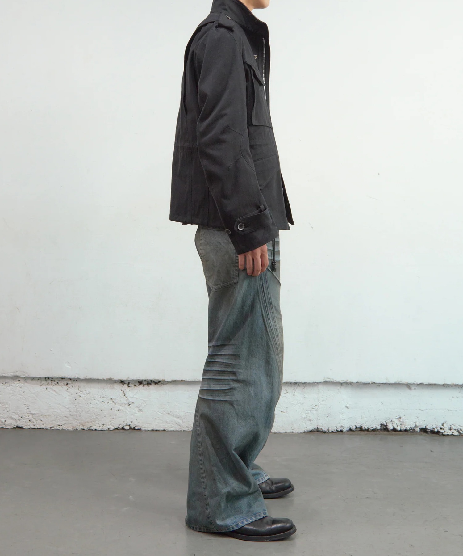 3D TWISTED WIDE LEG JEANS NVRFRGT