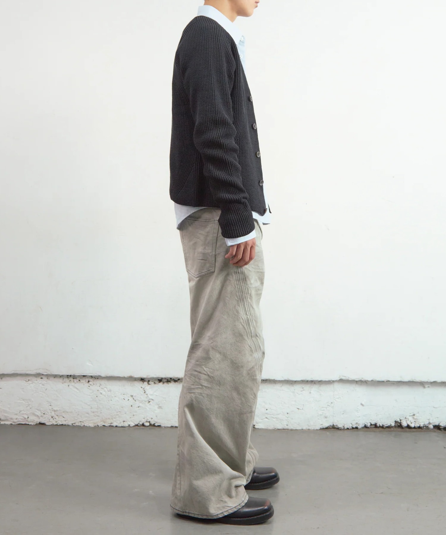 3D TWISTED WIDE LEG JEANS NVRFRGT