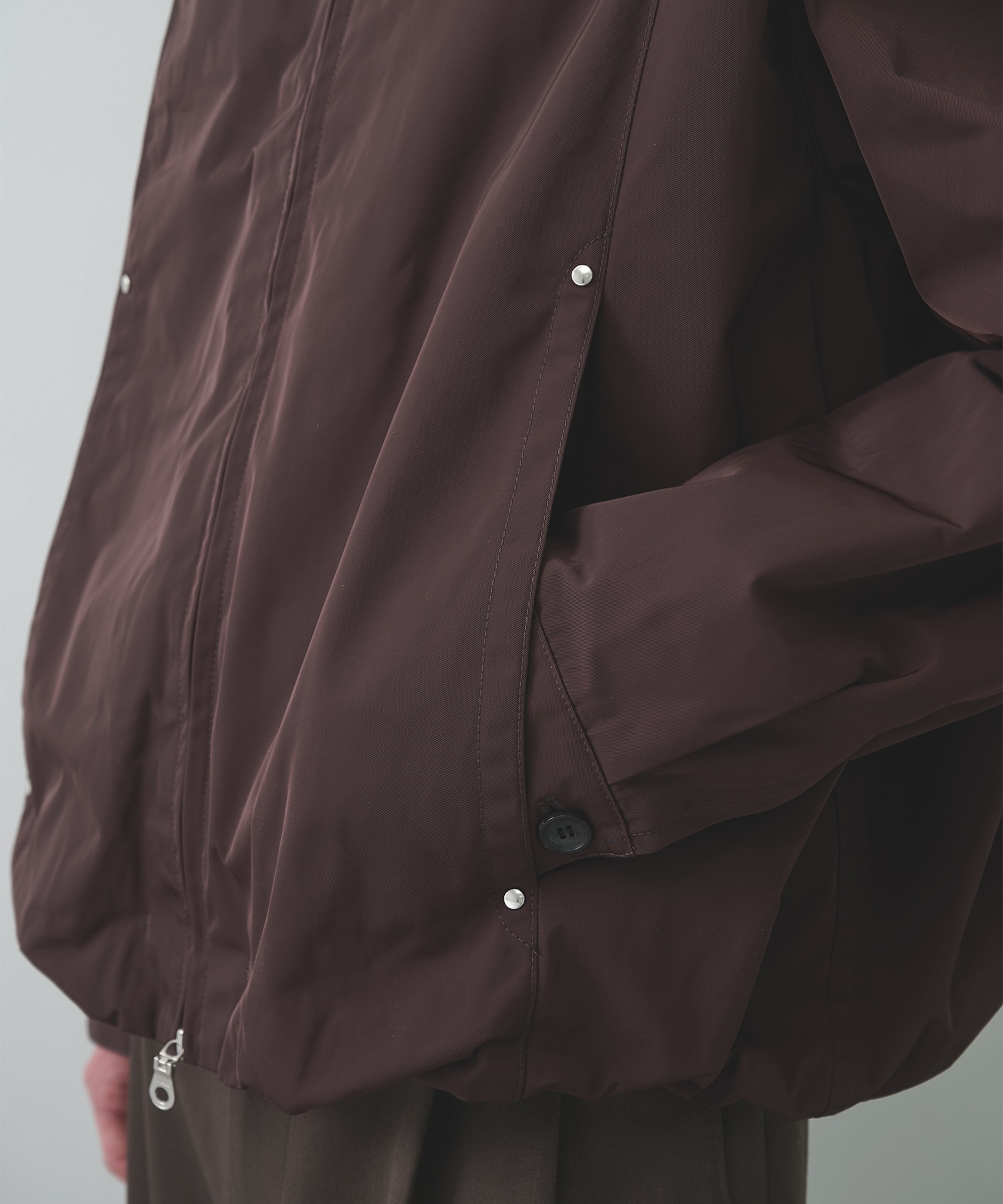 Leather collar Balloon Blouson STUDIOUS