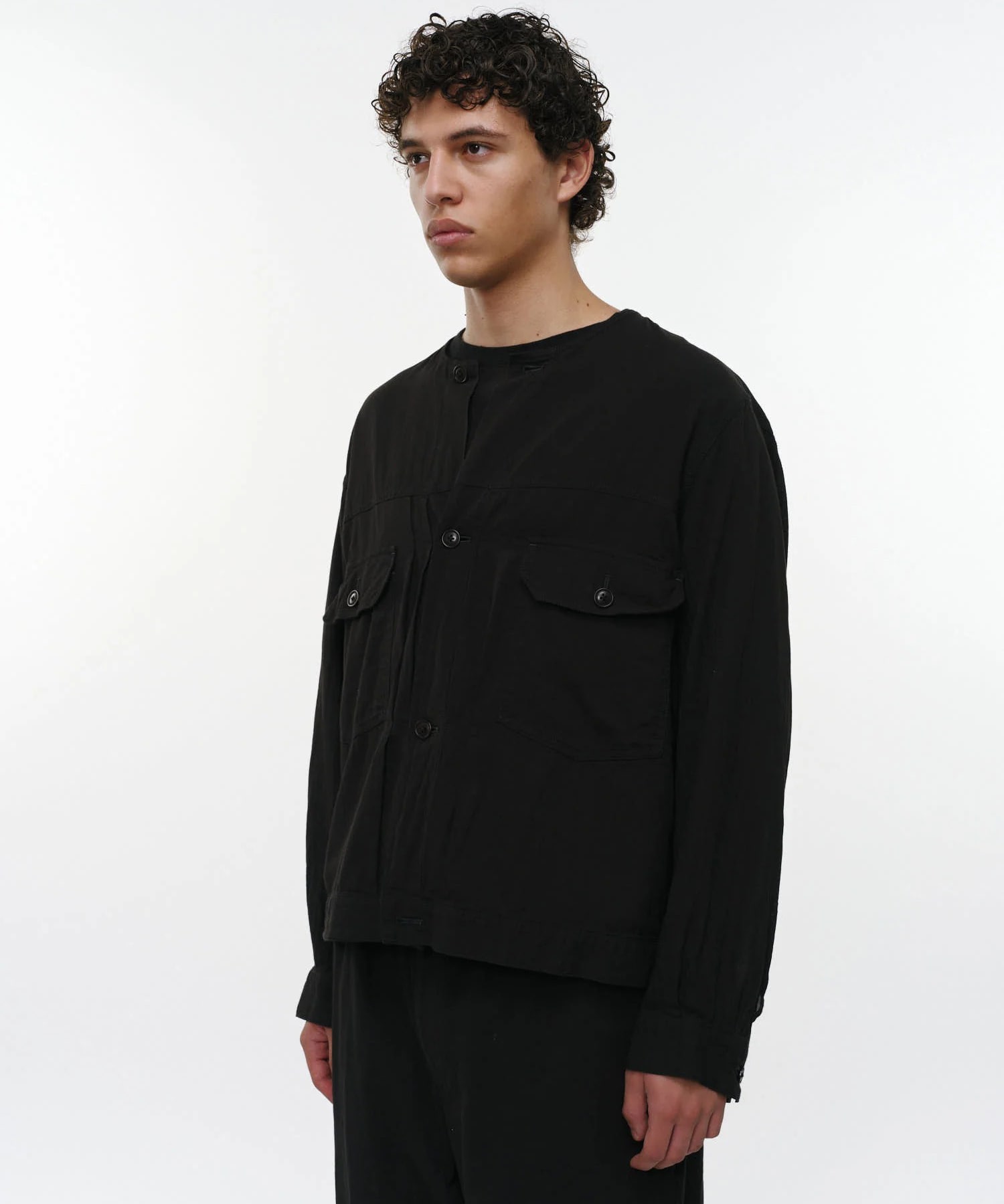 NO COLLAR TRUCKER JACKET 