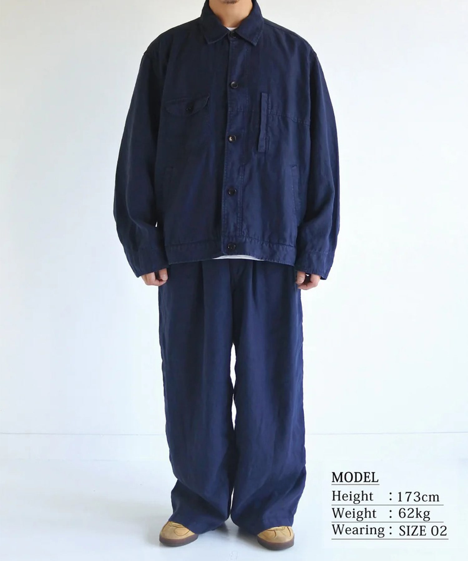 SULFUR DYED LINEN UTILITY JACKET ANACHRONORM