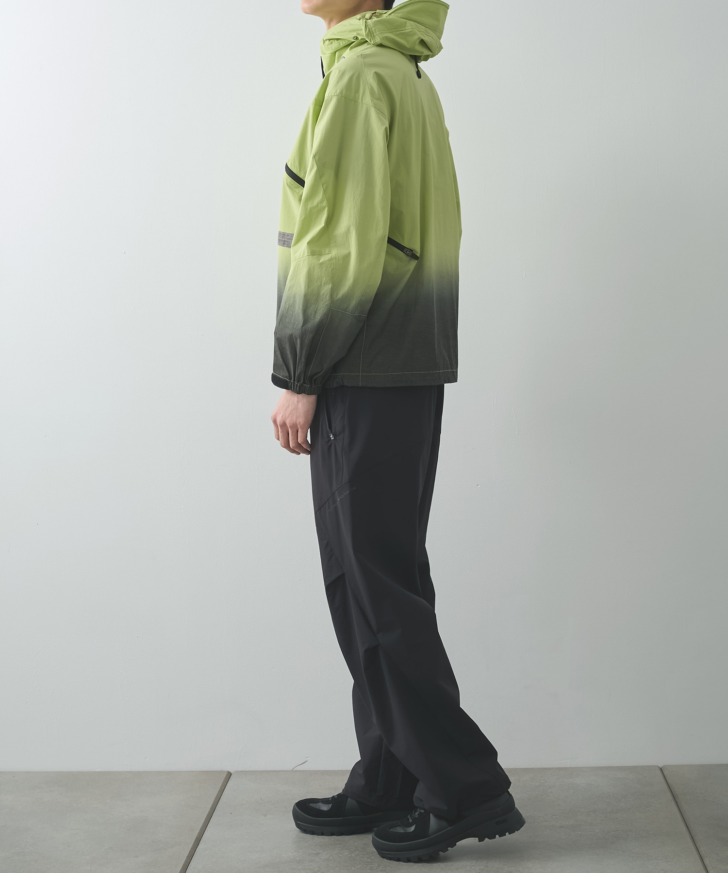 THE BREATHABLE HOODED GRADIENT GARMENT DYEING JACKET POLIQUANT