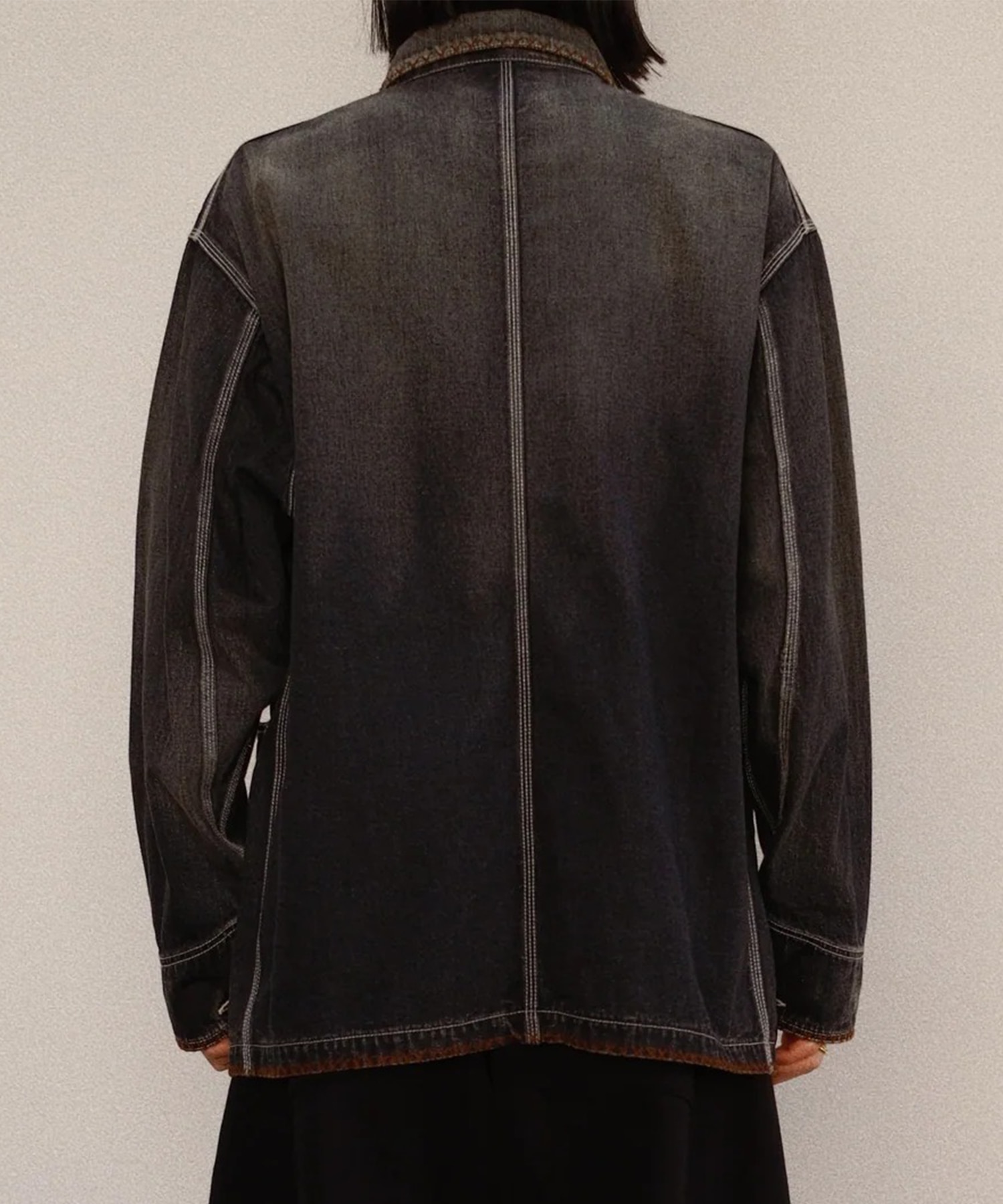 Hand-Embroidered Denim Coverall KHOKI