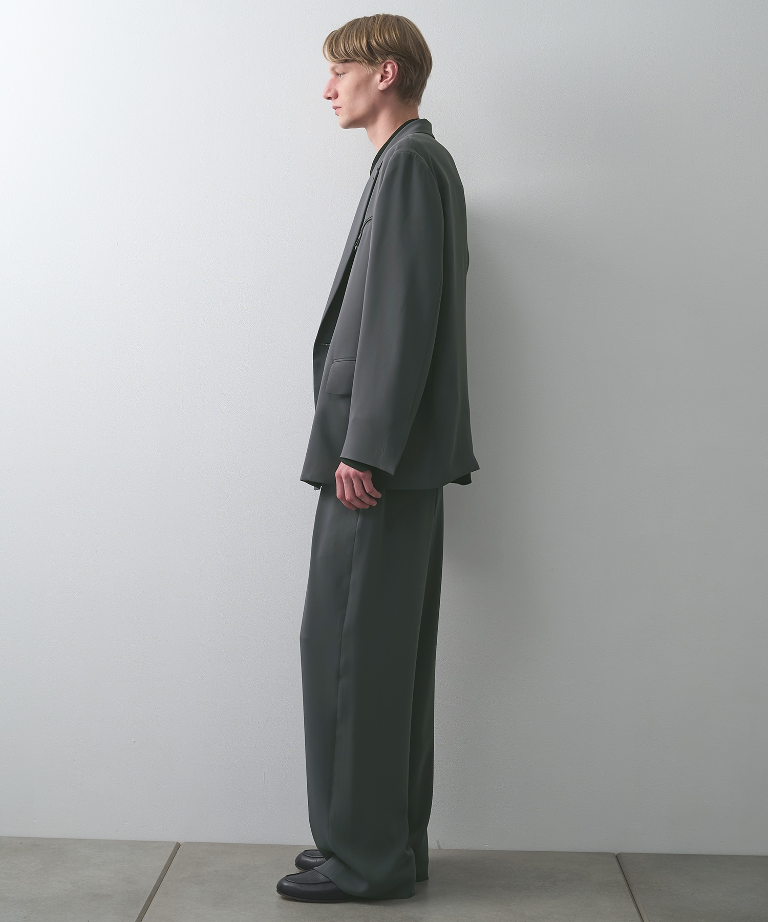 Double Cloth Button-Tab Pocket Tailored Jacket CULLNI