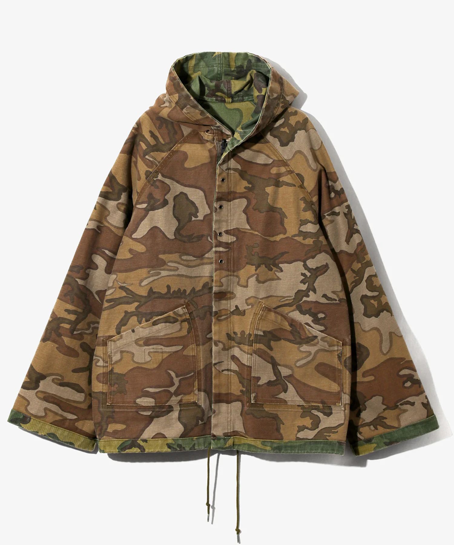 Reversible Hooded Coat - Camo Twill NEEDLES