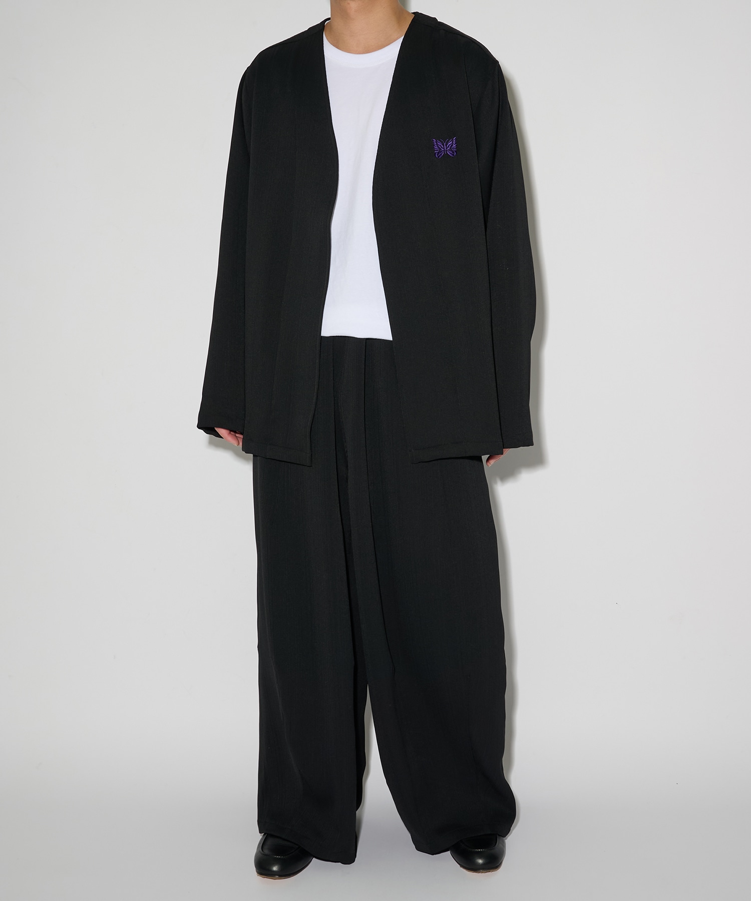 別注 Papillon Emb. Cardigan - Art Pique Pleats NEEDLES