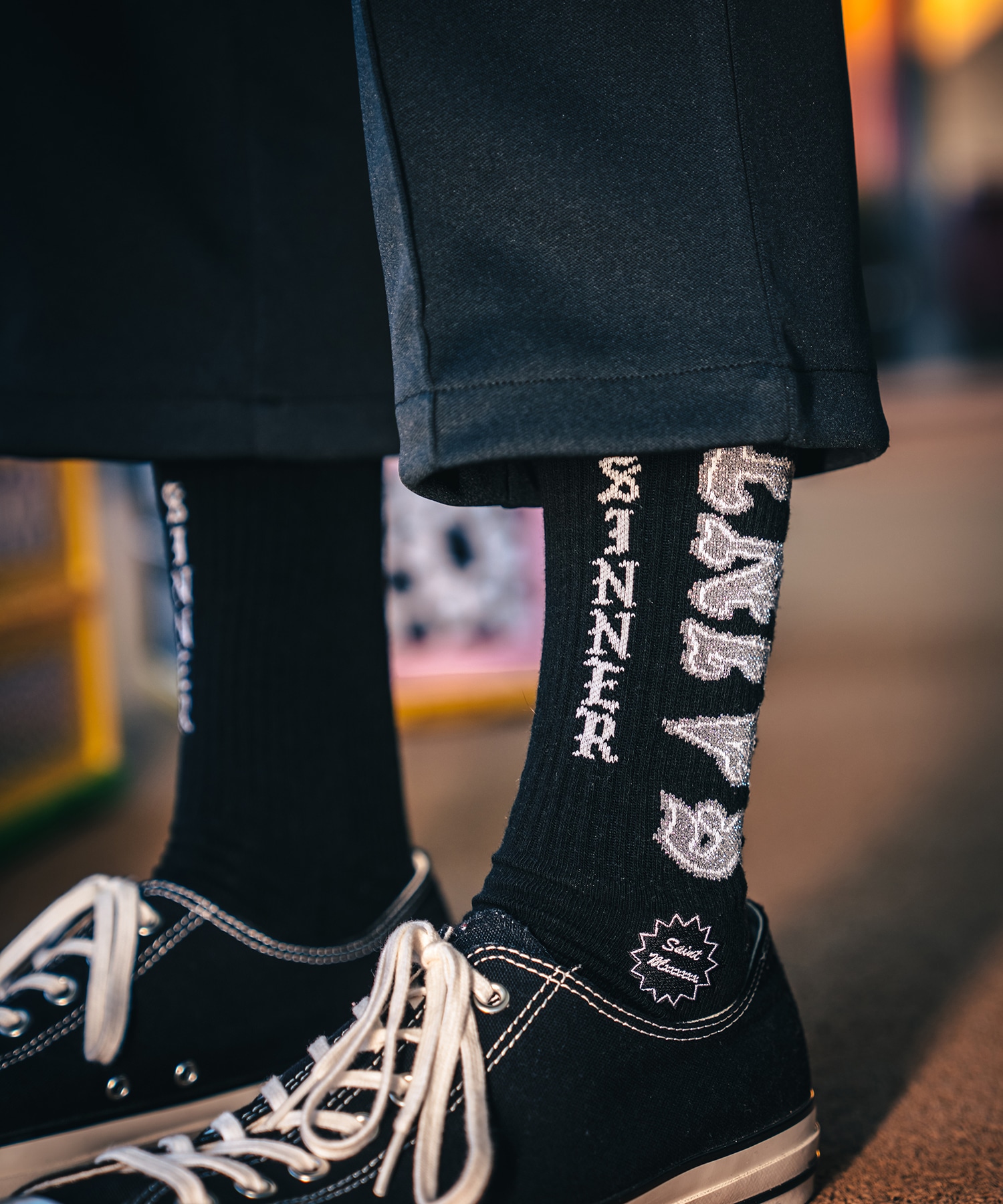 SM-MK8-0000-109/SOCKS/SAINT/BLACK GRAY SAINT M××××××