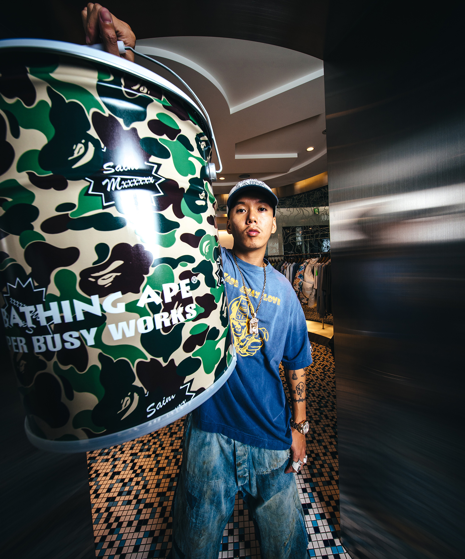 SM-MK8-0000-C61/BAPE_CAN STOOL/CAMO SAINT M××××××