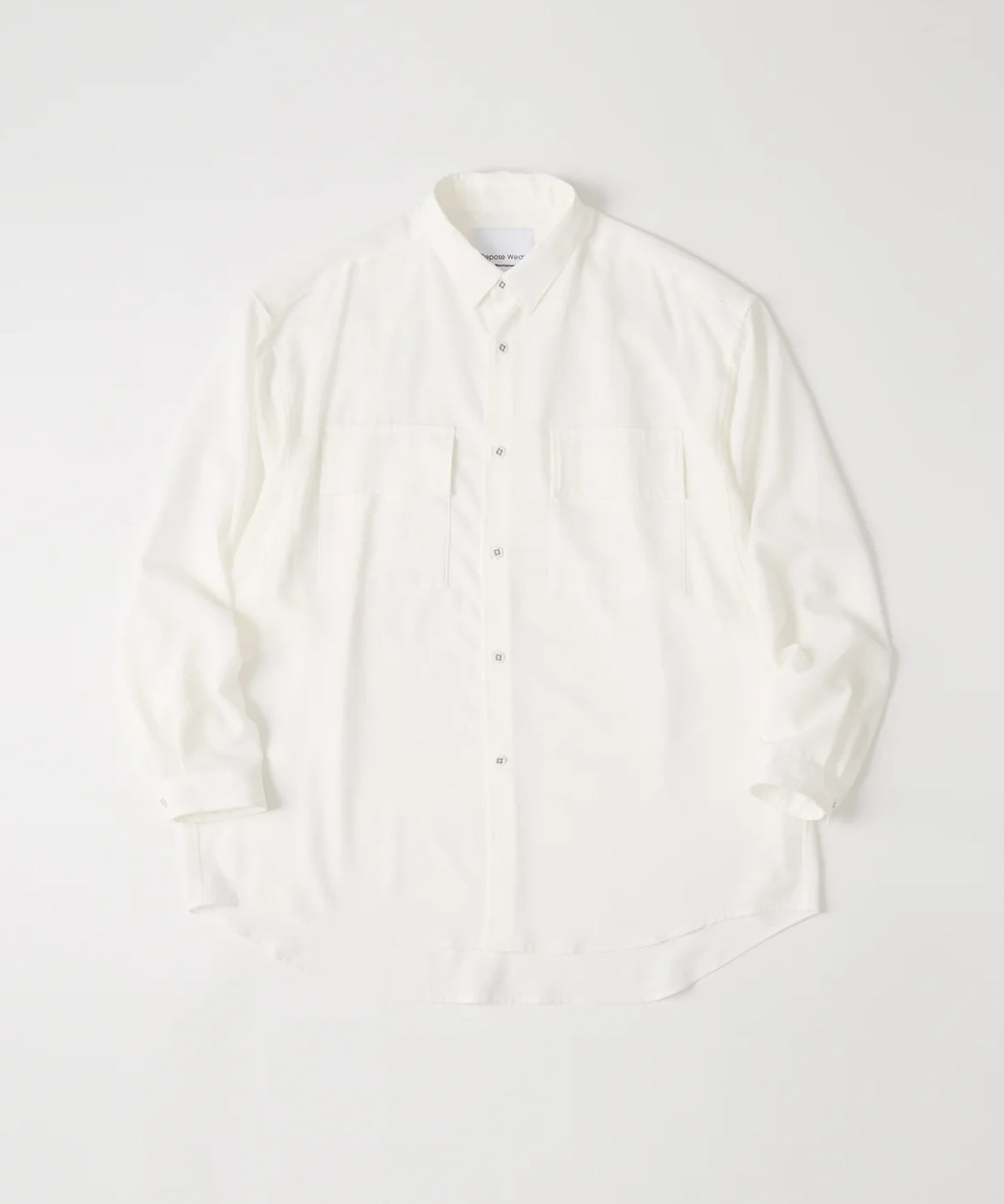 WIDE GUSSET SLEEVE REGULAR COLLAR SHIRT White Mountaineering