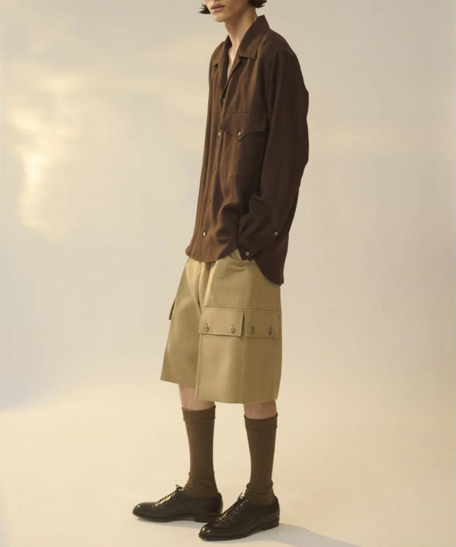 Wide Set Open Collar Shirt UJOH HOMME