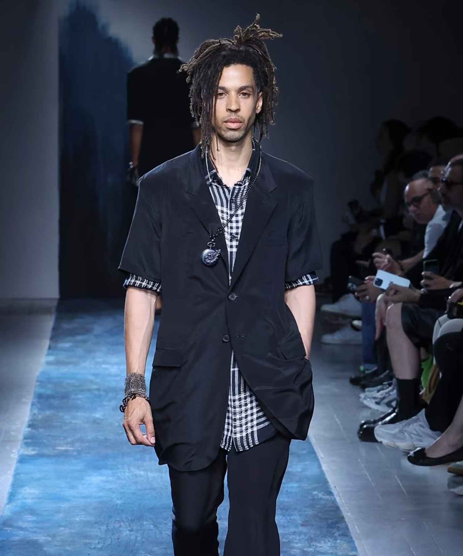 HK-B71-313 CHECK S/S SHIRT Yohji Yamamoto