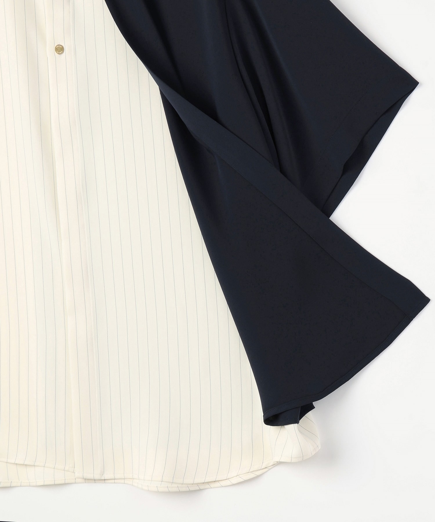 Double Cloth Layered Bi-Color Short Sleeve Shirt CULLNI