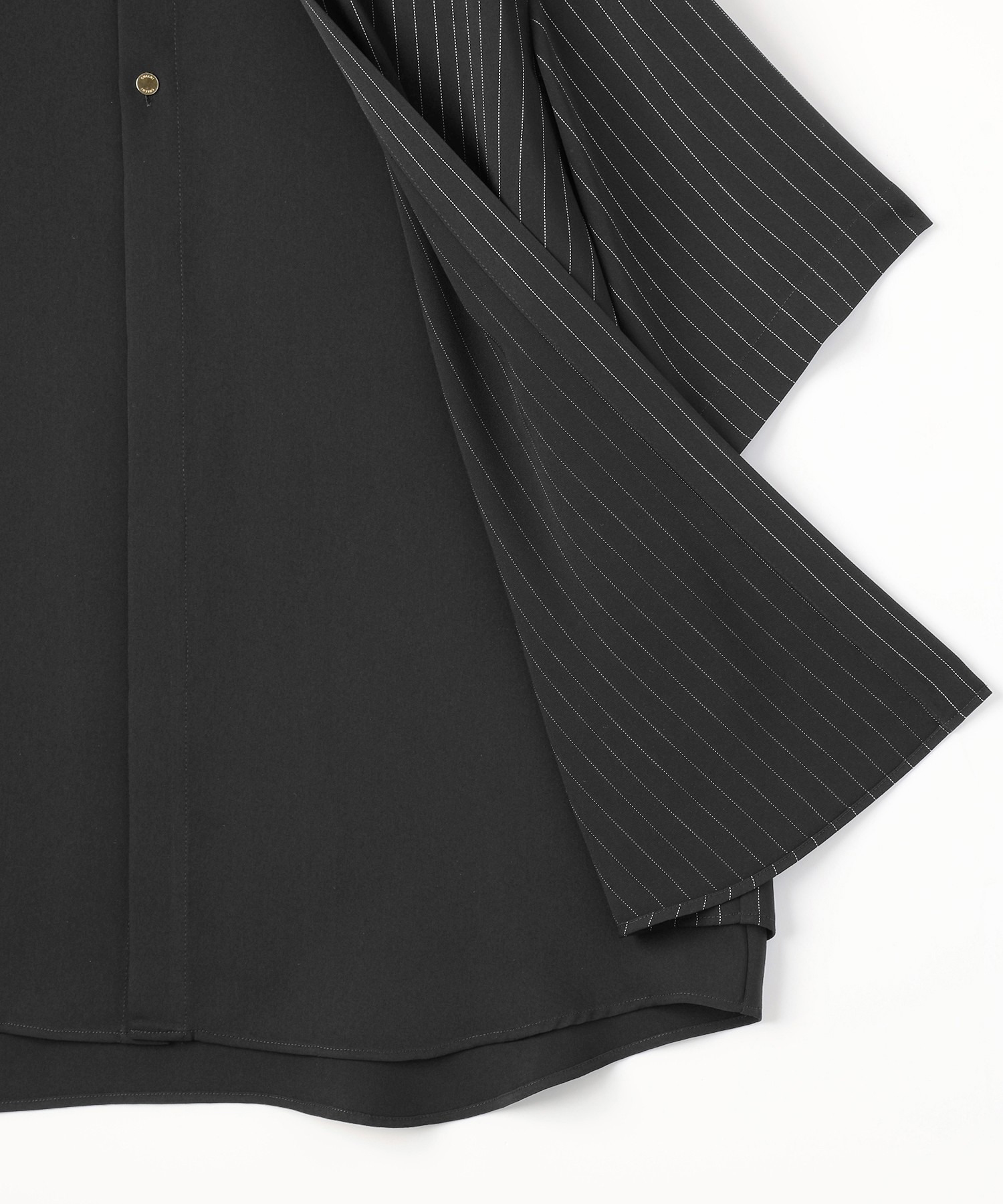 Double Cloth Layered Bi-Color Short Sleeve Shirt CULLNI