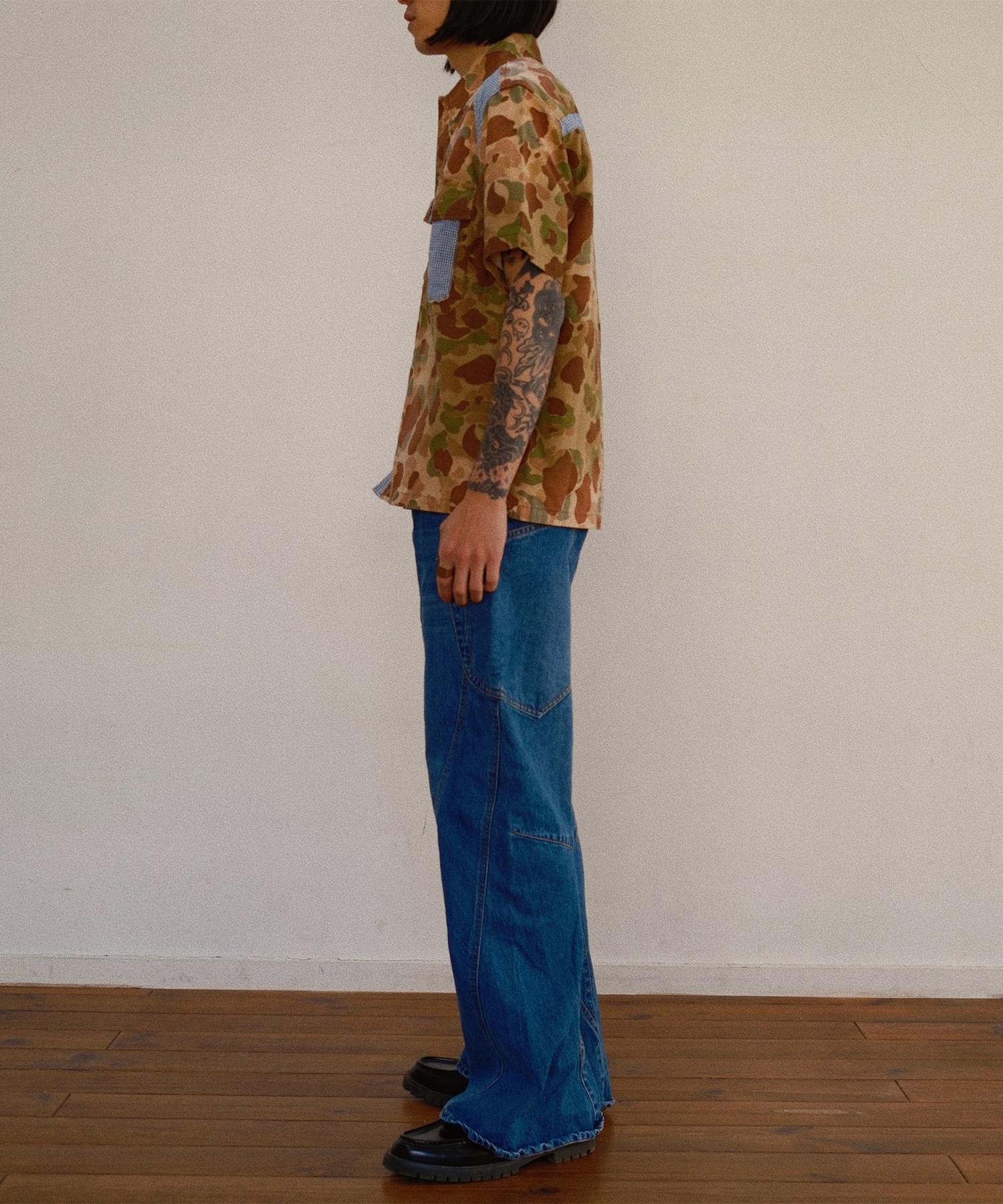 Patchworked Camo Shirt KHOKI