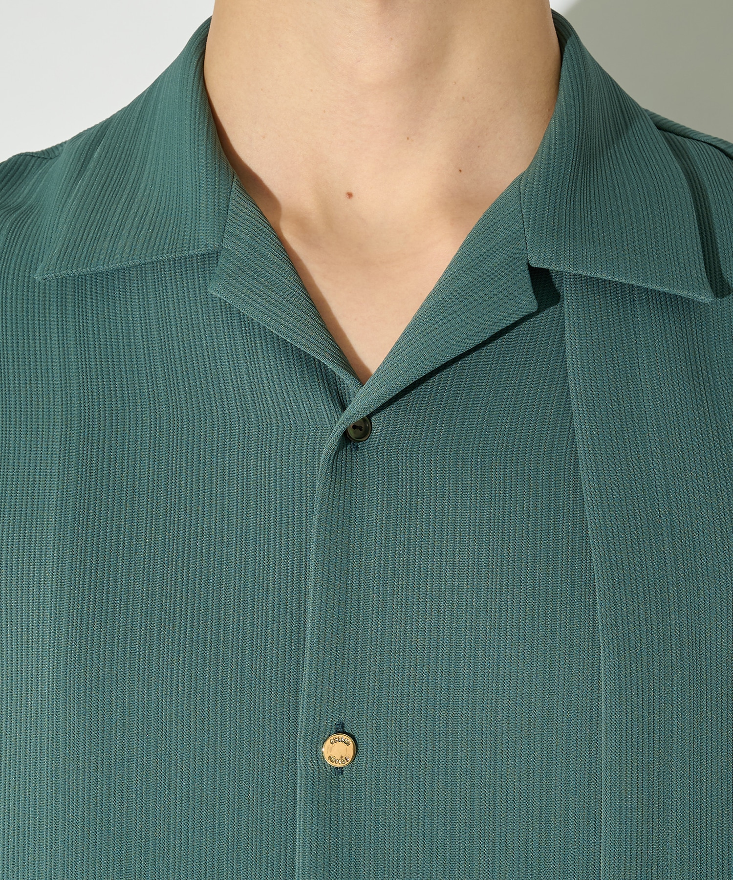 別注 Cord pique Asymmetrical Short Sleeve Shirt CULLNI