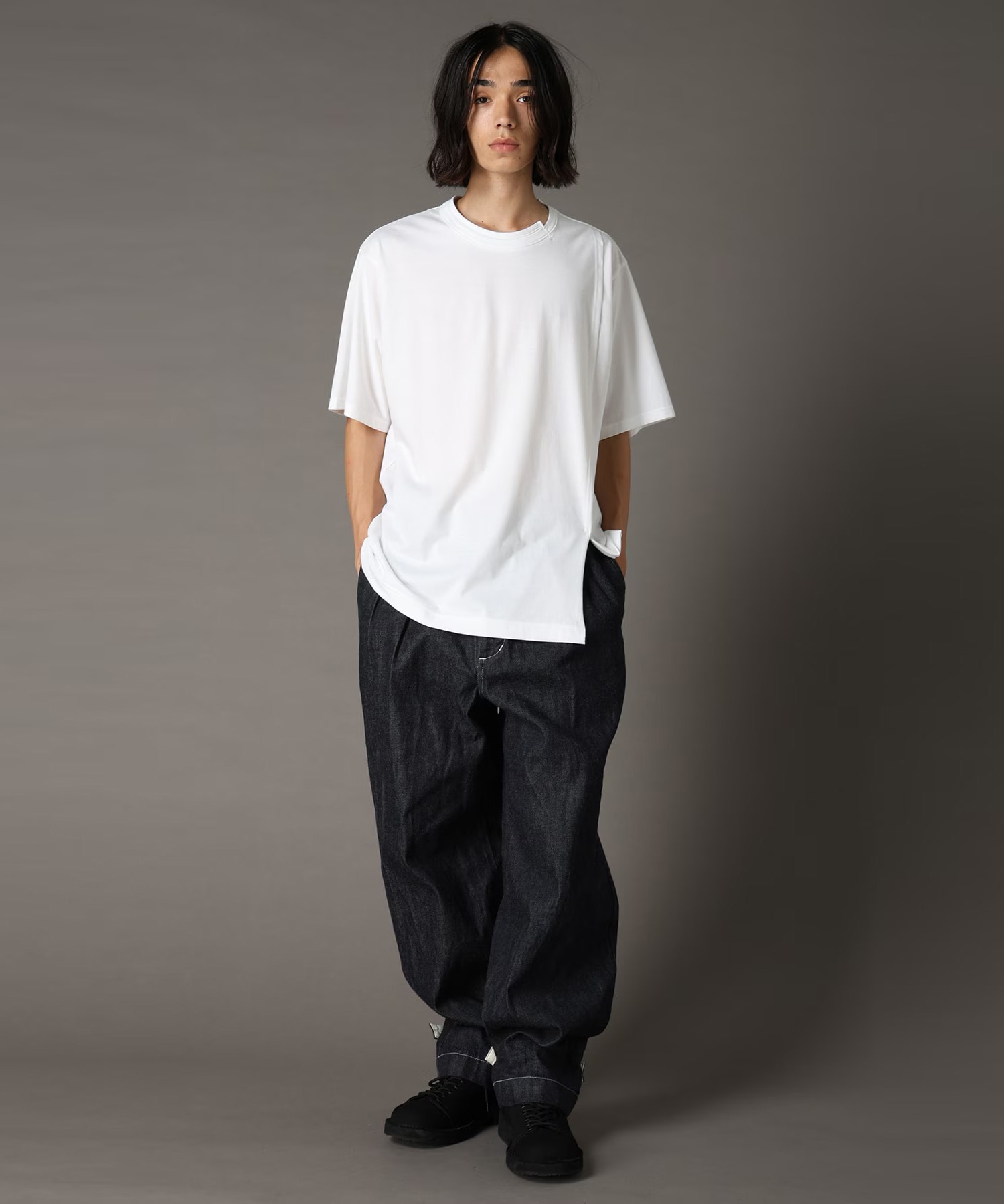 ミックス段違いカットソー Yohji Yamamoto
