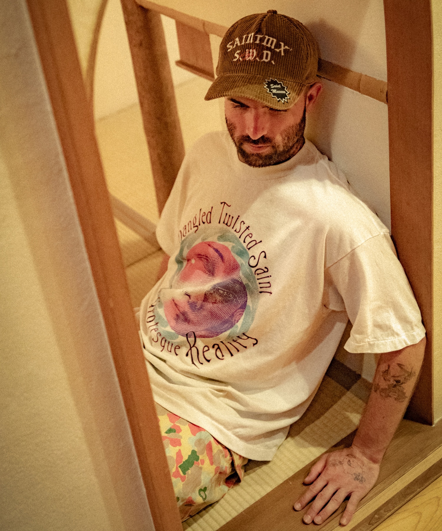 SM-MK8-0000-C09/SW_SS T-SHIRT/TWISTED SAINT/WHT SAINT M××××××