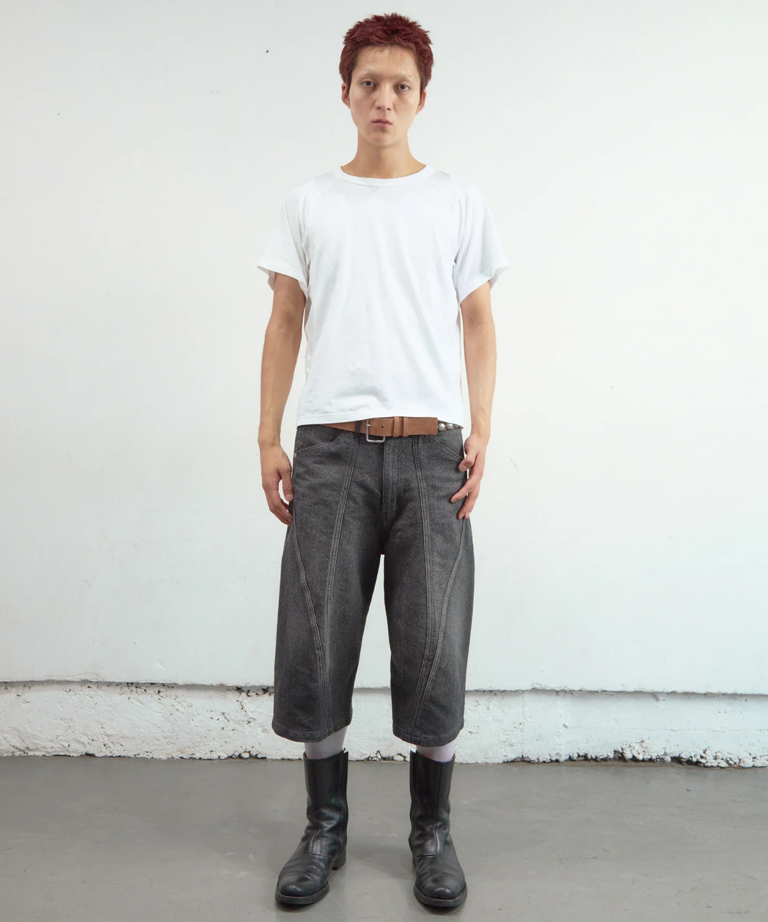 PANELLED HALF SLEEVE T-SHIRT NVRFRGT