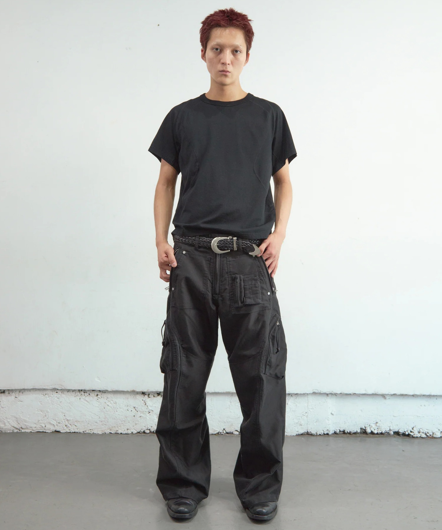 PANELLED HALF SLEEVE T-SHIRT NVRFRGT