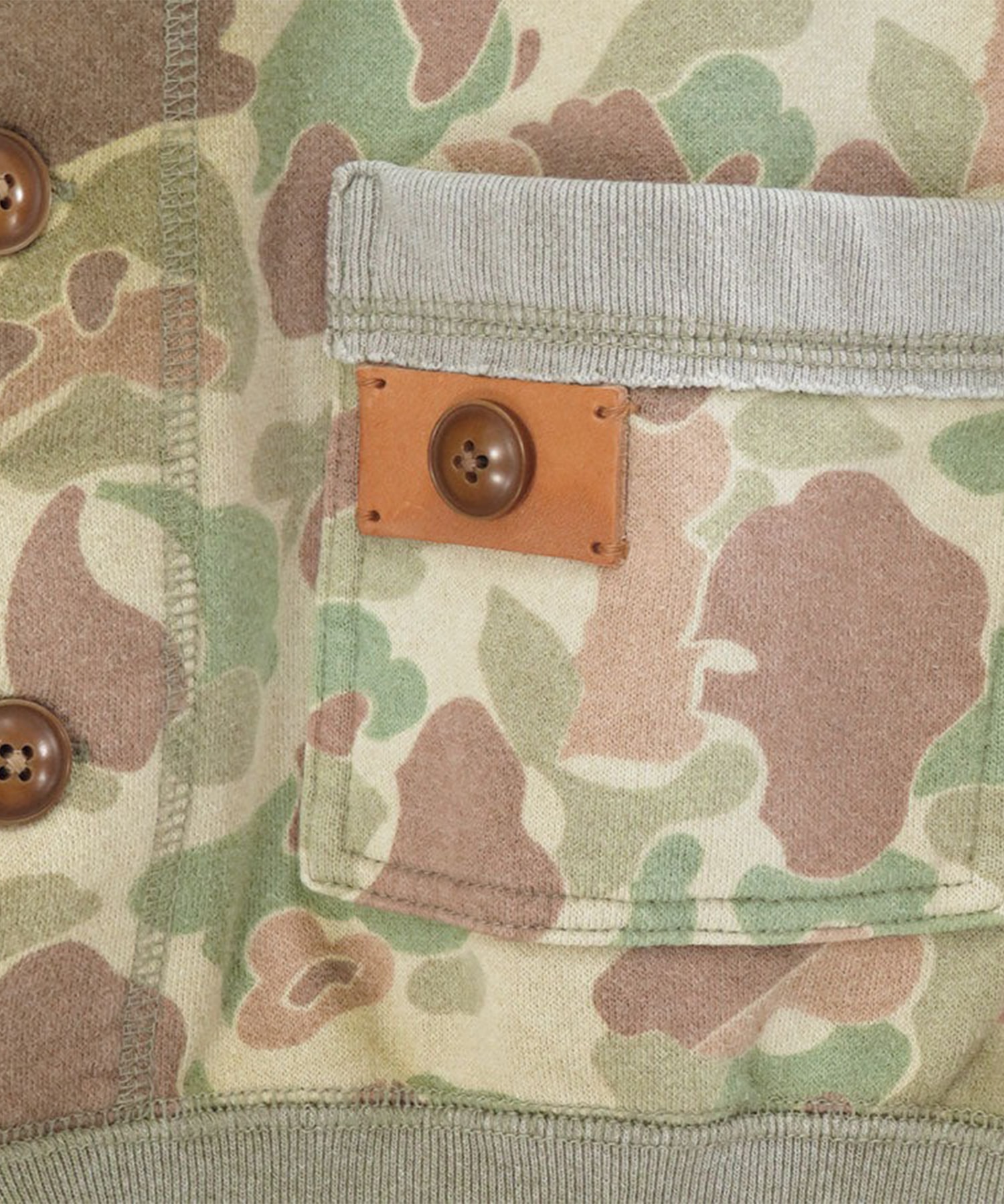 Camo Sweat Cardigan KHOKI