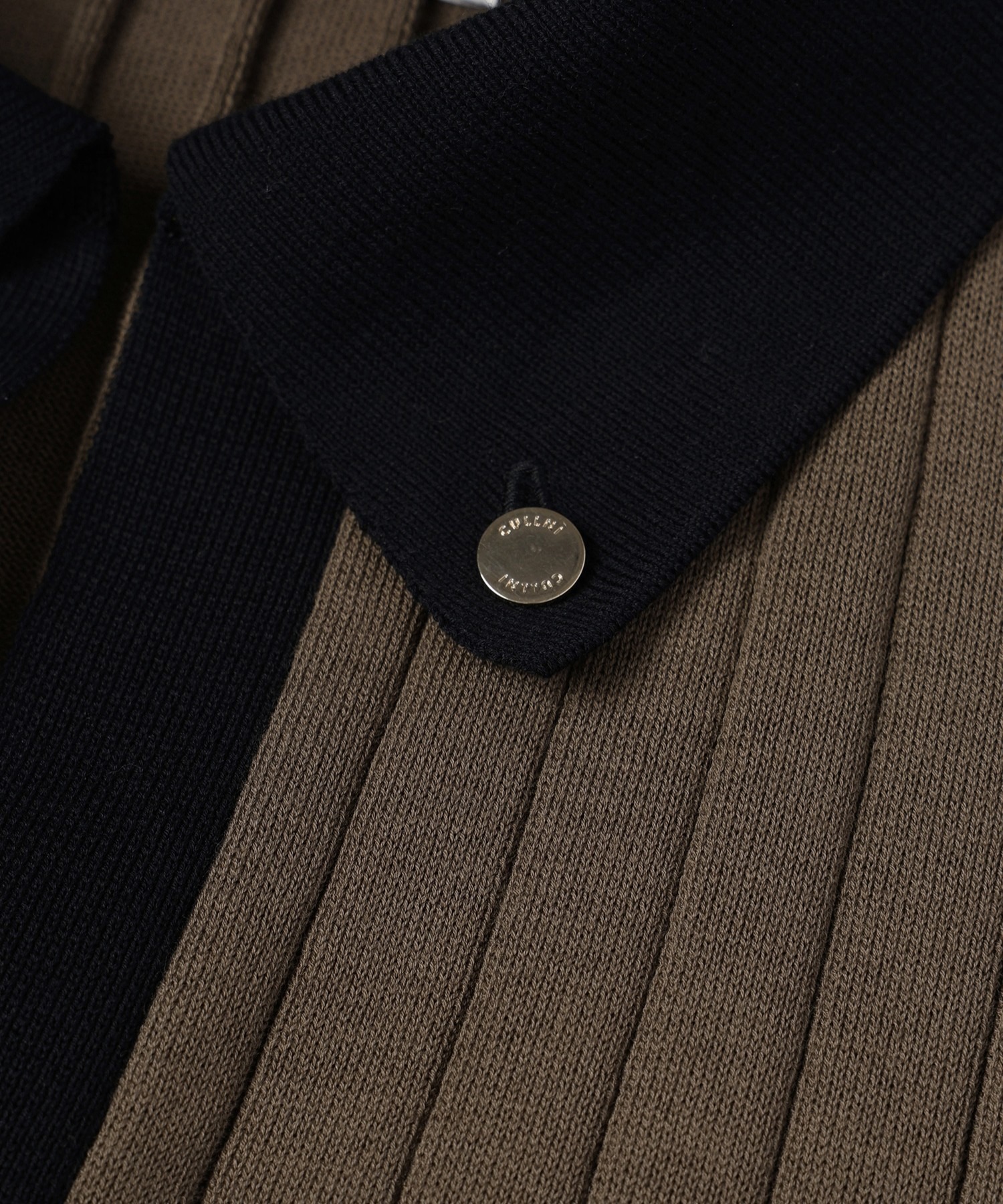 Wide Rib Skipper Collar Short Sleeve Knit CULLNI