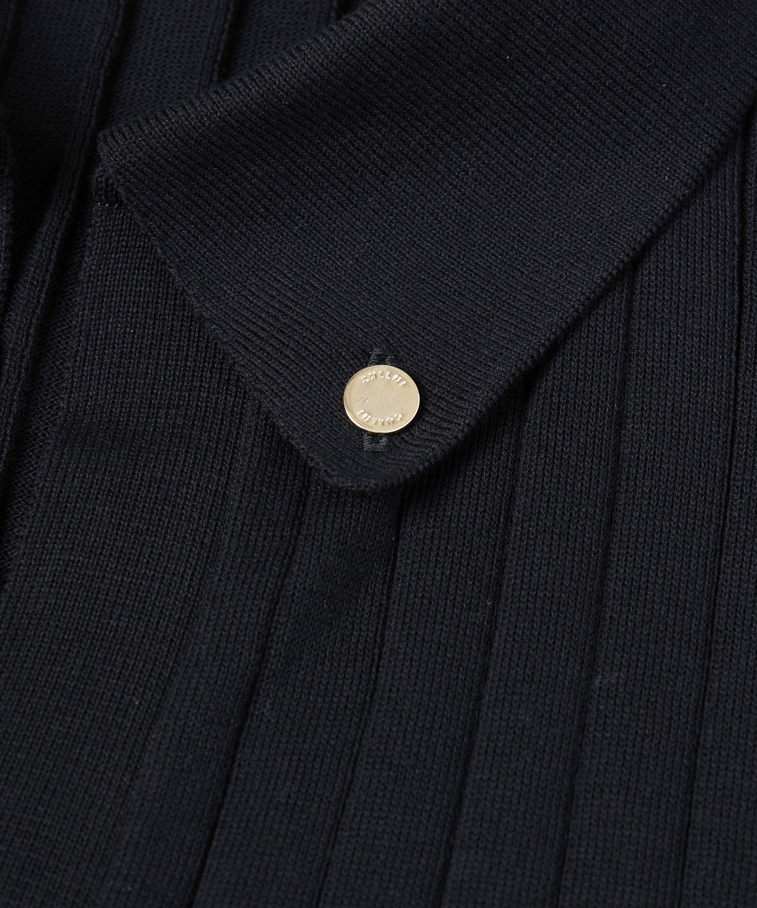 Wide Rib Skipper Collar Short Sleeve Knit CULLNI