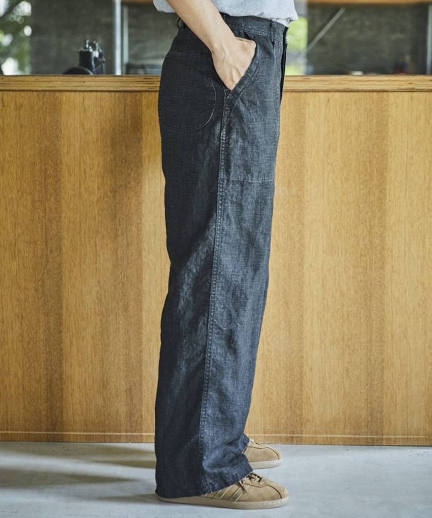 WWⅡ 40S U.S NAVY SUMI COATED LINEN UTILITY TROUSERS orSlow