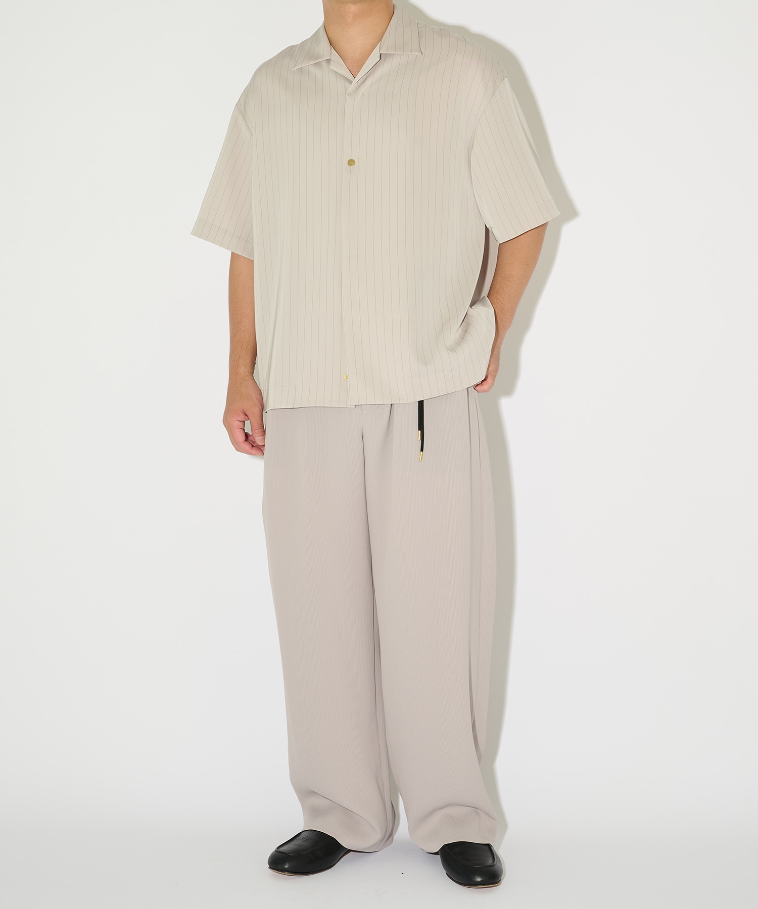 別注 Open Collar Short Sleeve Shirt CULLNI