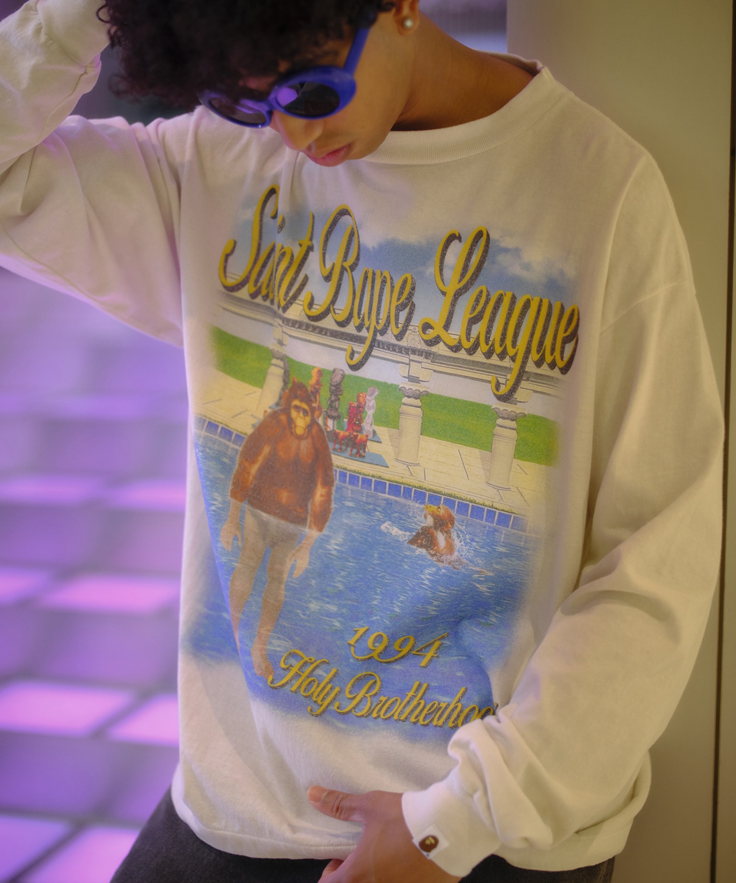 BAPE / LS T-SHIRT / POOL / SM-MK1-0000-C39 SAINT M××××××