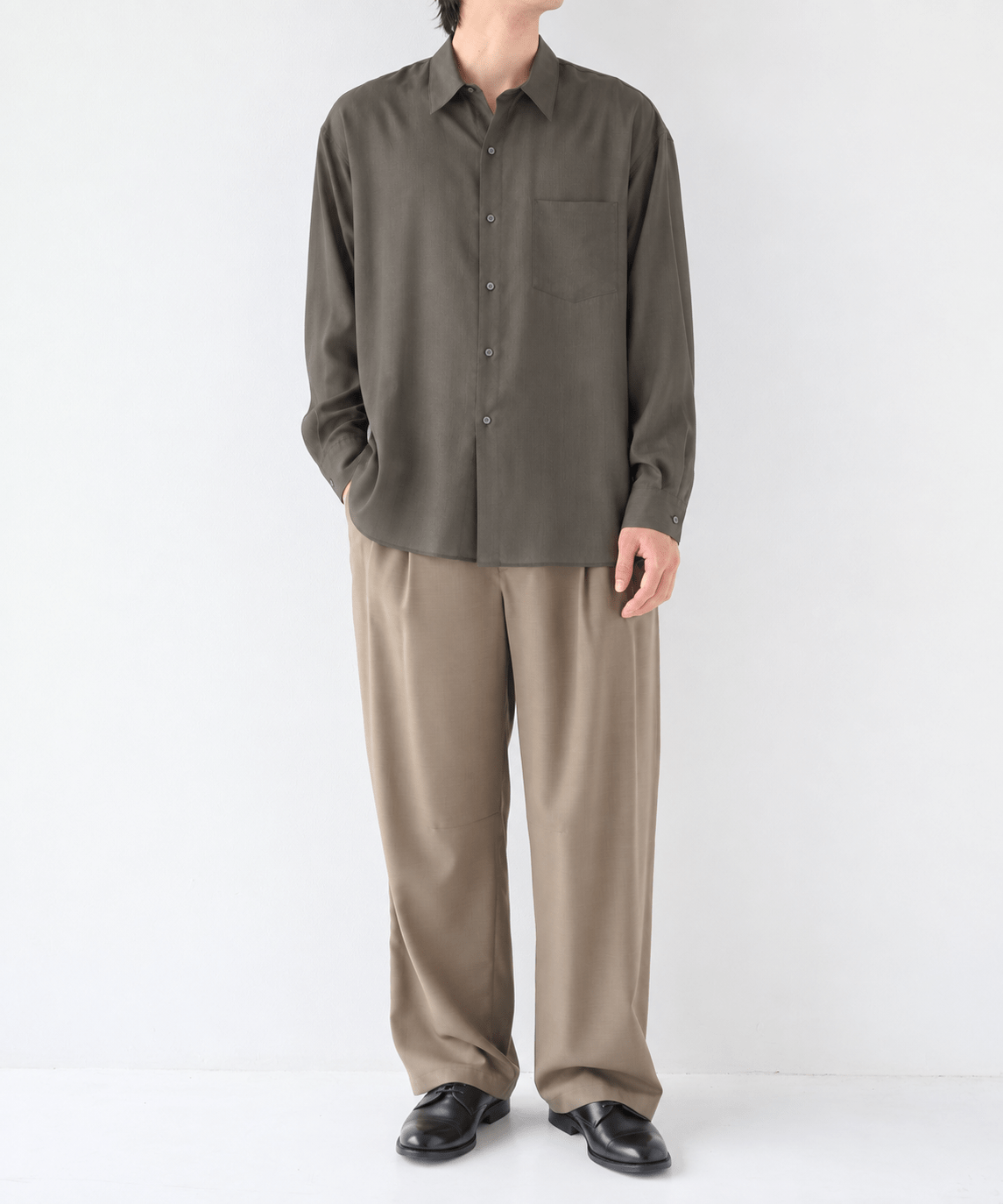 Fine Wool Smooth Shirts STUDIOUS
