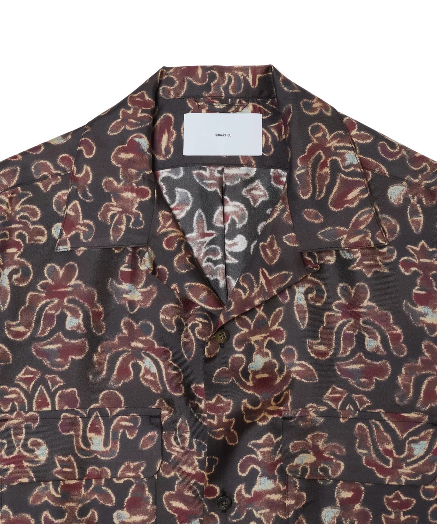 SILK OPEN COLLER SHIRT SUGARHILL
