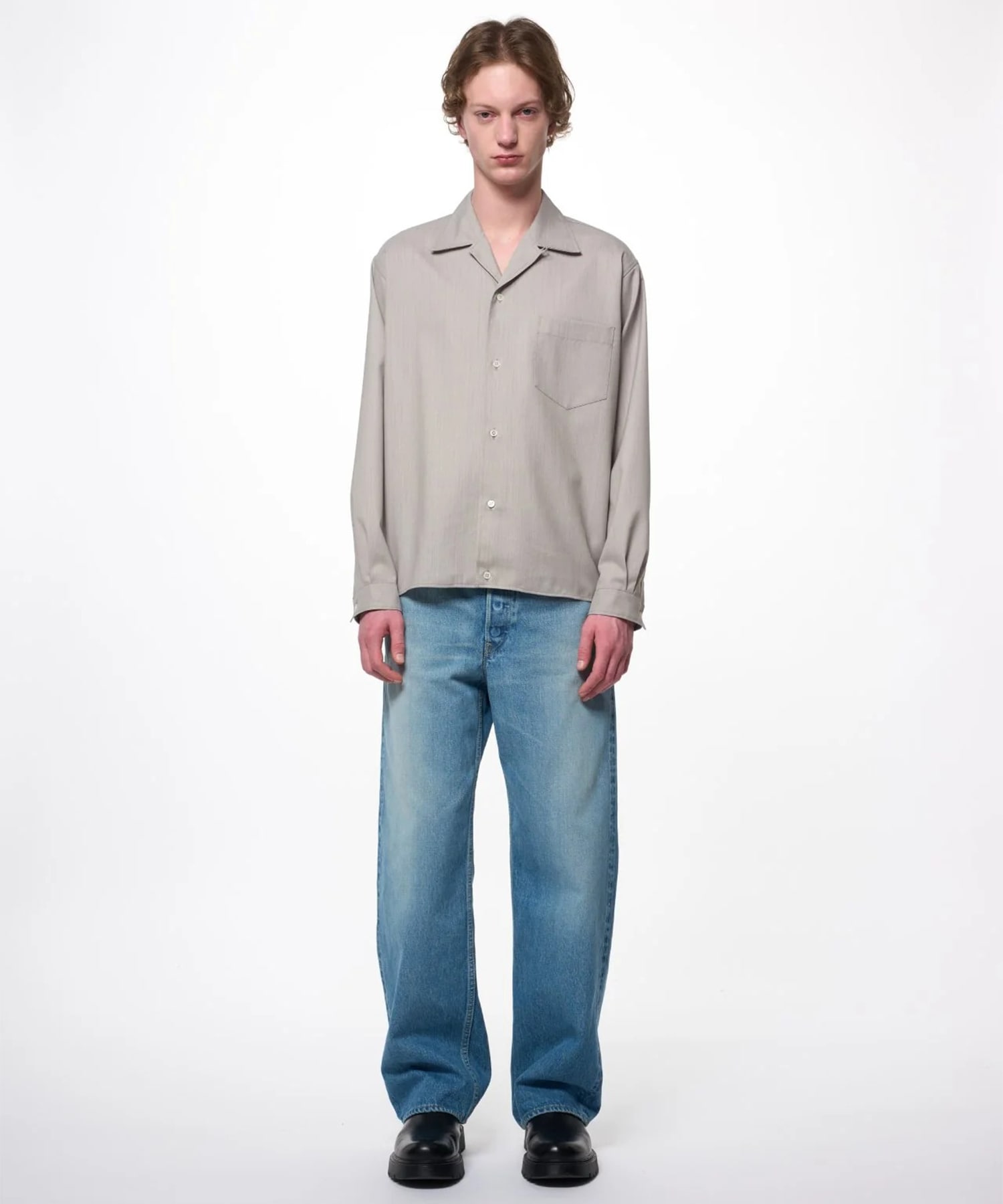 OPEN COLLAR L/S SHIRT WITH HEM TAB MARKAWARE/marka