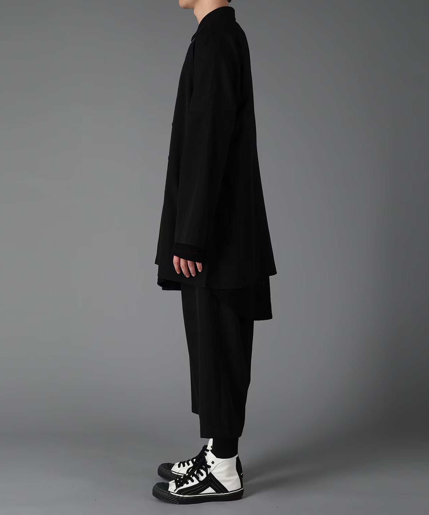 WOOL GABARDINE DOLMAN SHIRT GroundY