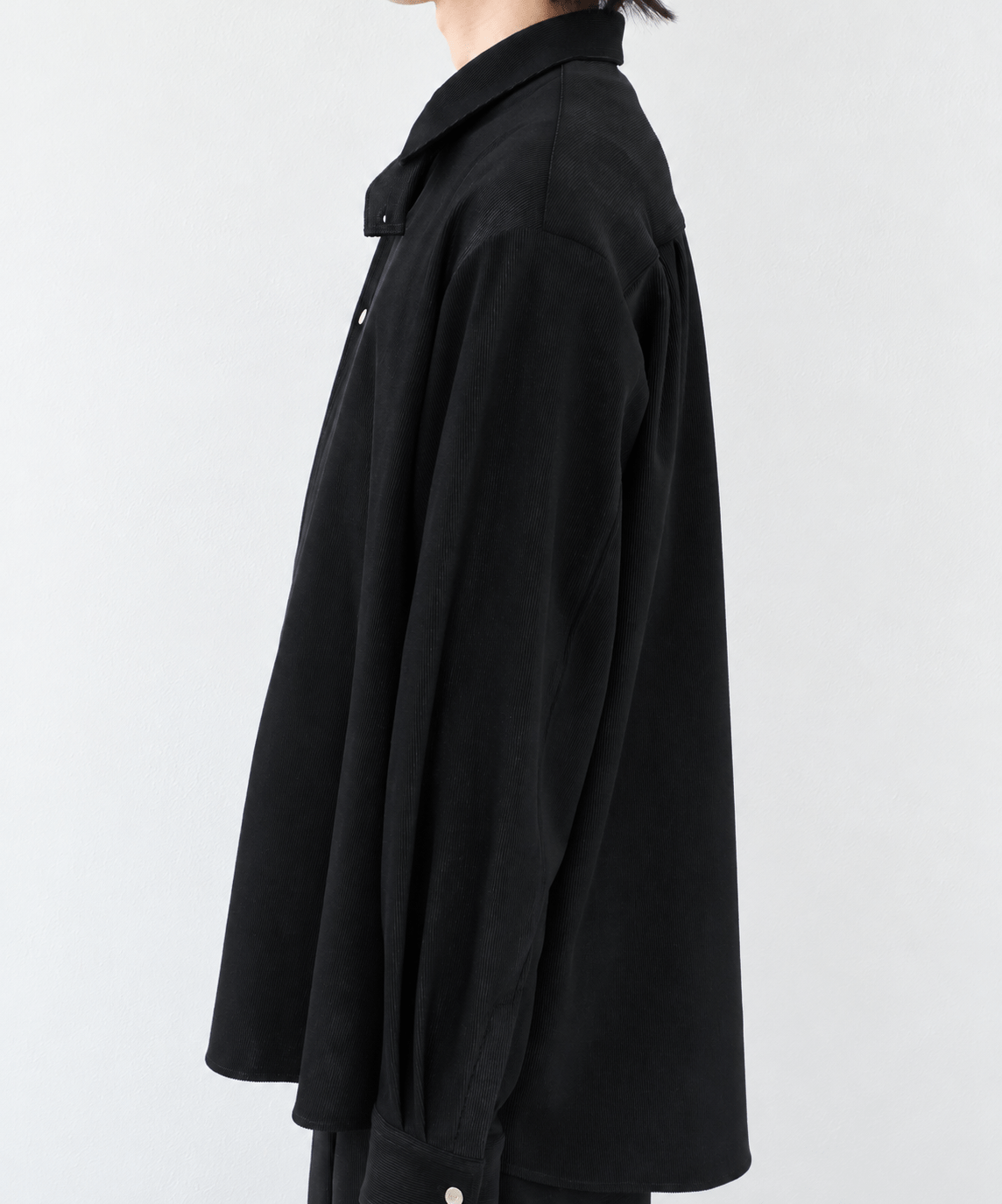 別注 Cord Pique Chin Tab Long Sleeve Shirt CULLNI