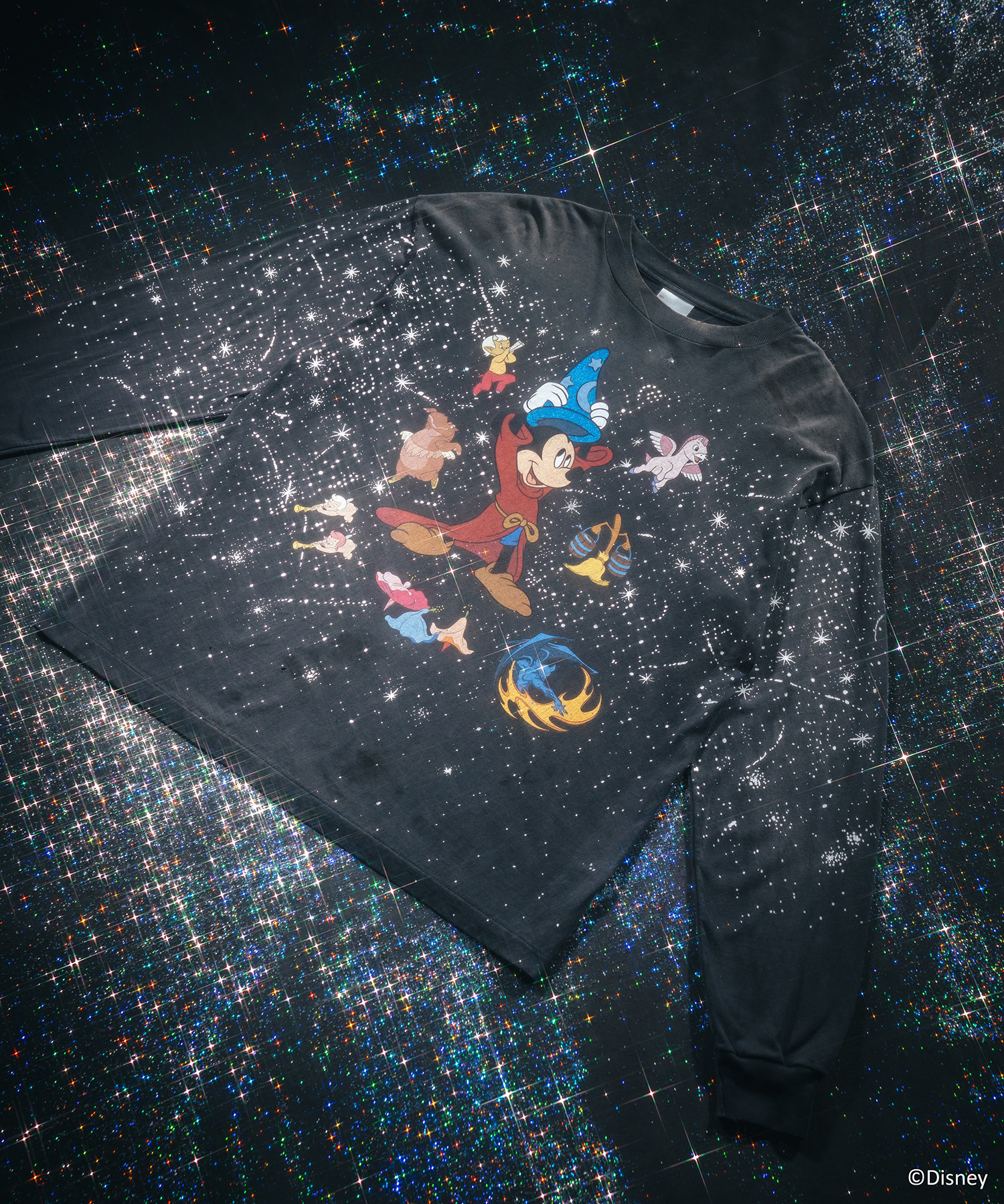 SM-MK1-0000-C90/DSNY_LS T-SHIRT/FANTASIA/BLACK SAINT M××××××