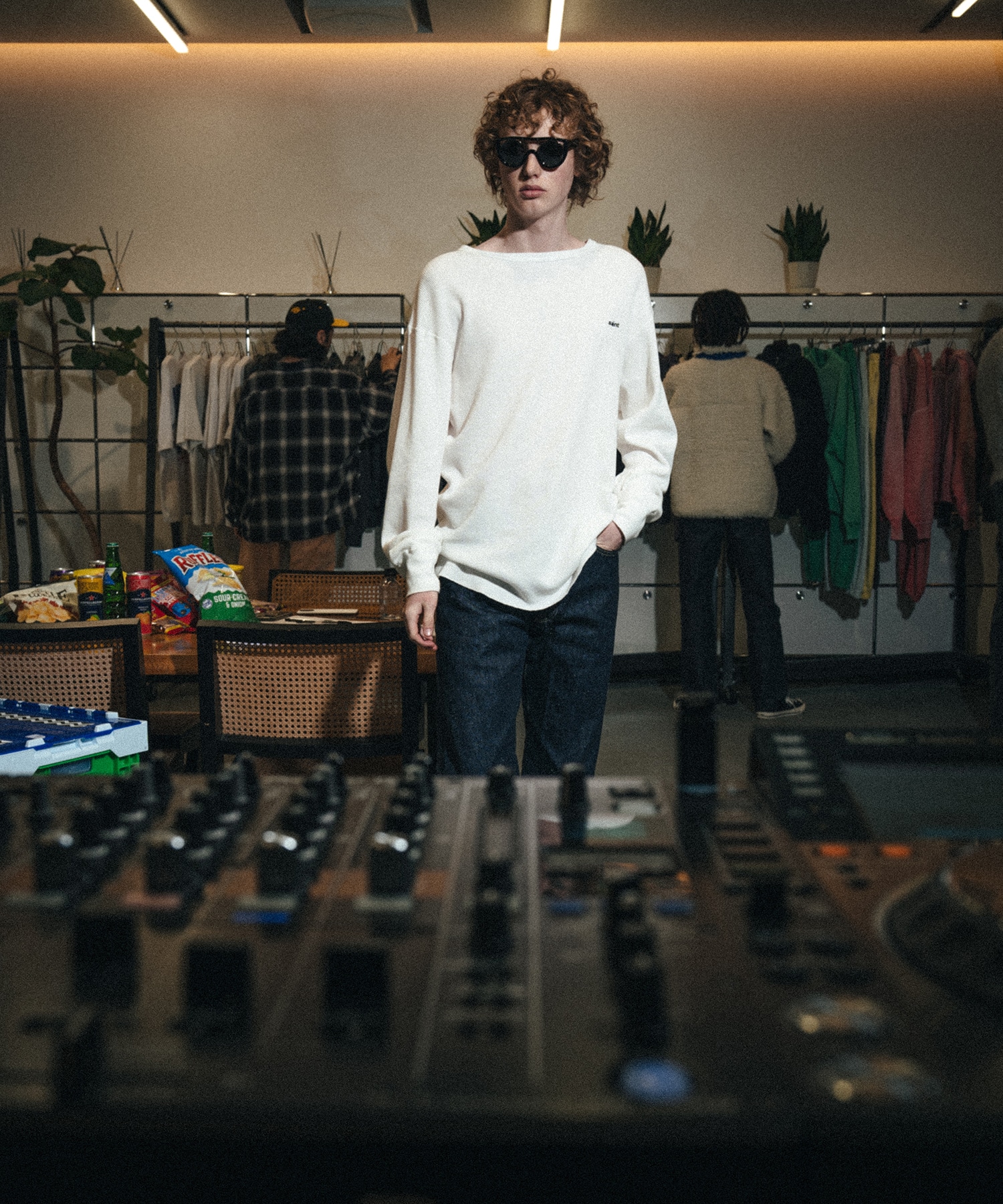 THARMAL LS T-SHIRT / THARMAL / WHITE / SM-MK1-0000-022 SAINT M××××××