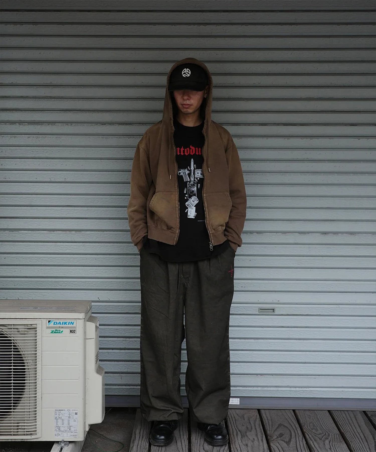 FADED FULL ZIP HOODIE ANACHRONORM