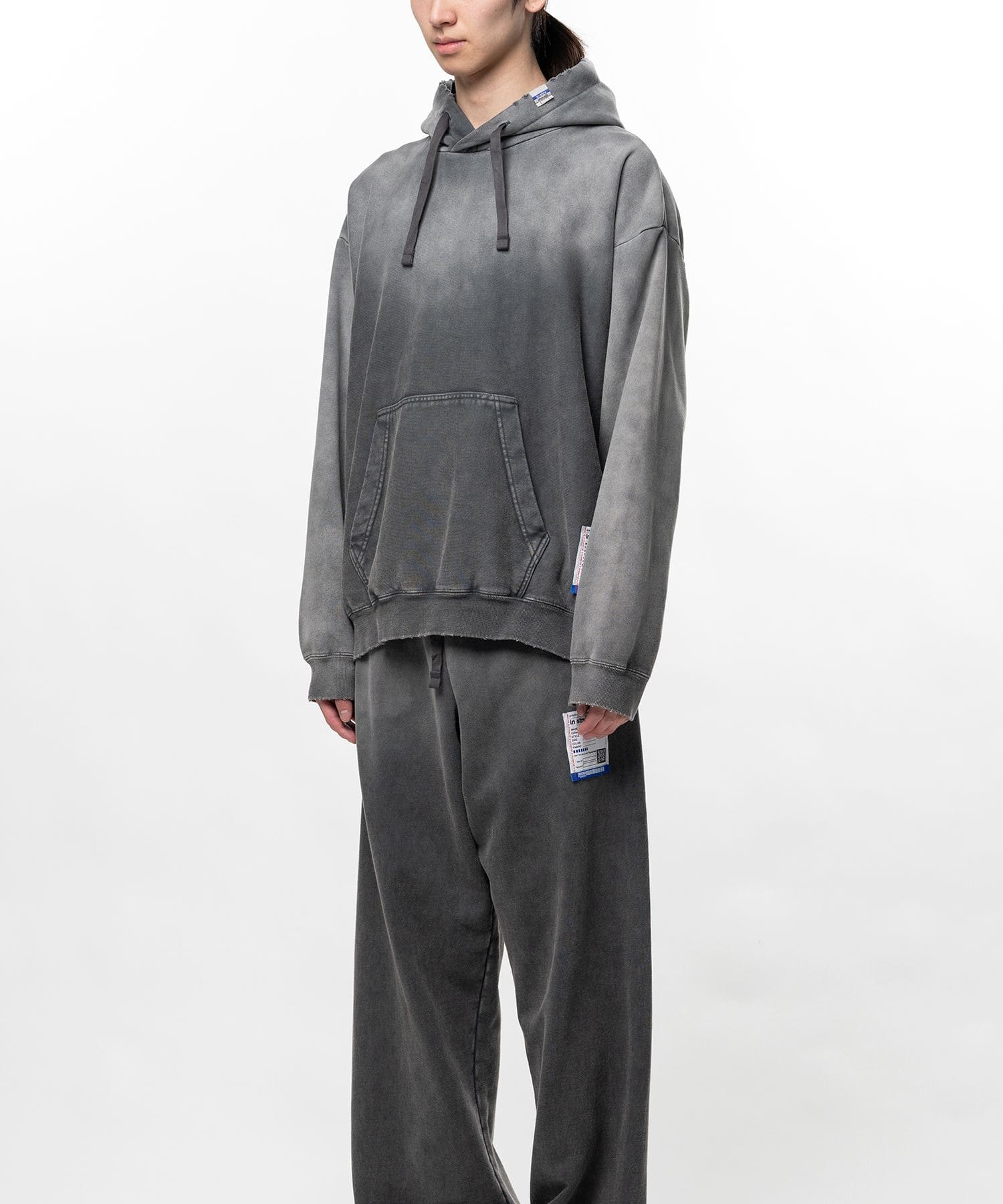 FRENCH TERRY DISTRESSED HOODIE in・stru(men-tal)
