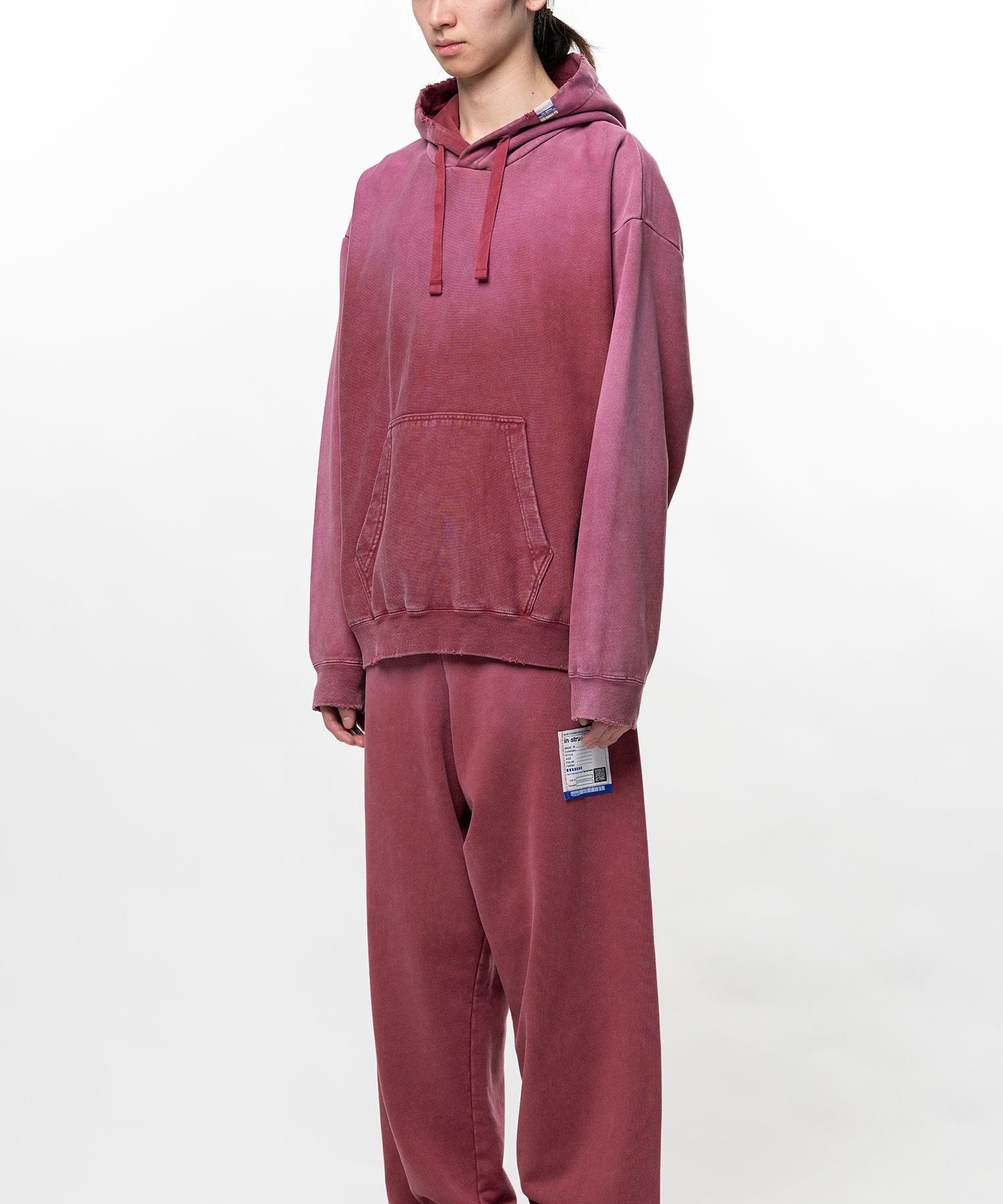 FRENCH TERRY DISTRESSED HOODIE in・stru(men-tal)