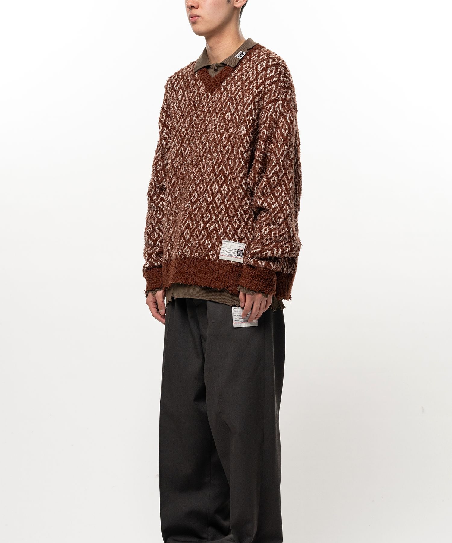 LAYERED KNIT PULLOVER Maison MIHARA YASUHIRO
