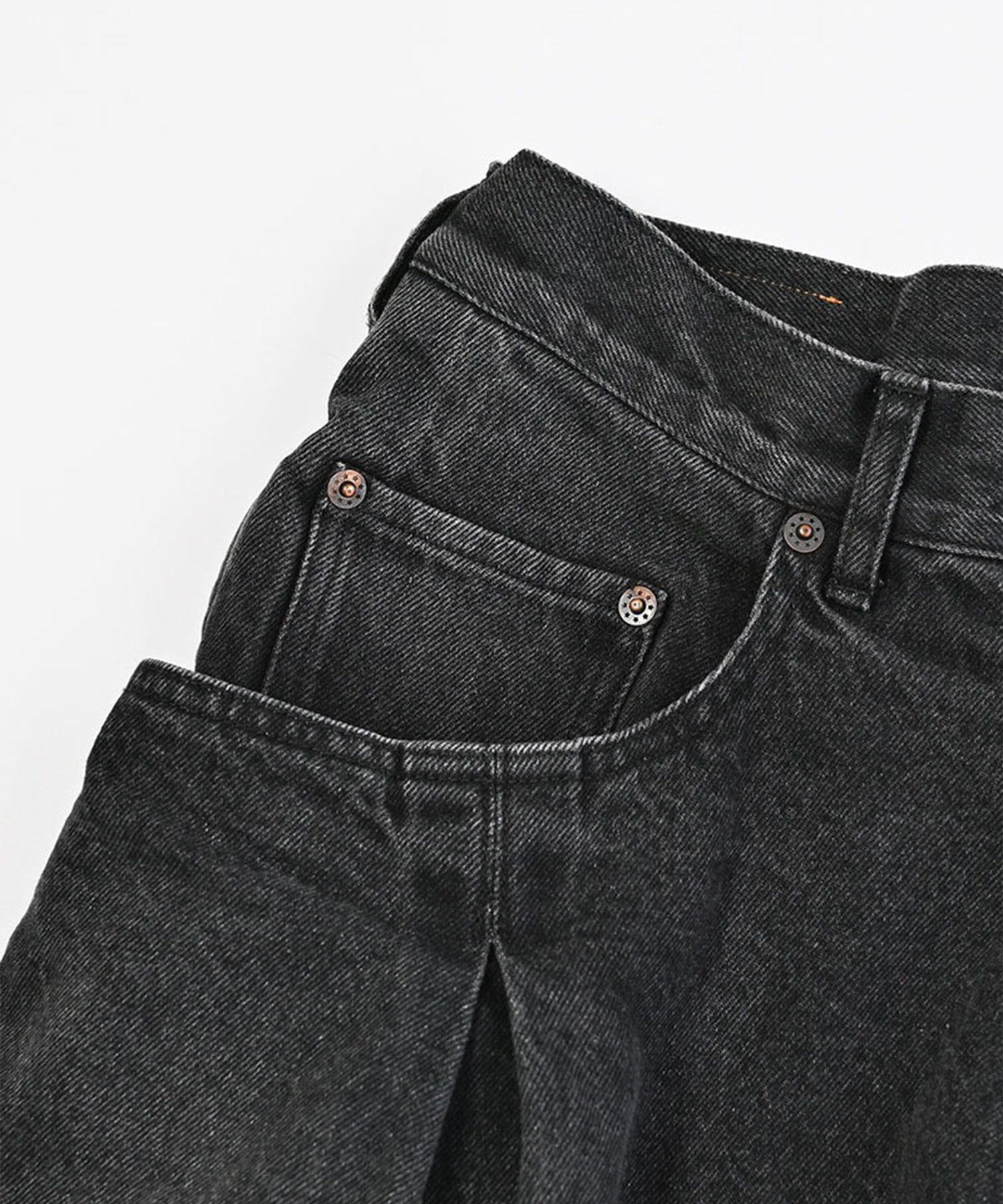 3D cutting denim pants KHOKI